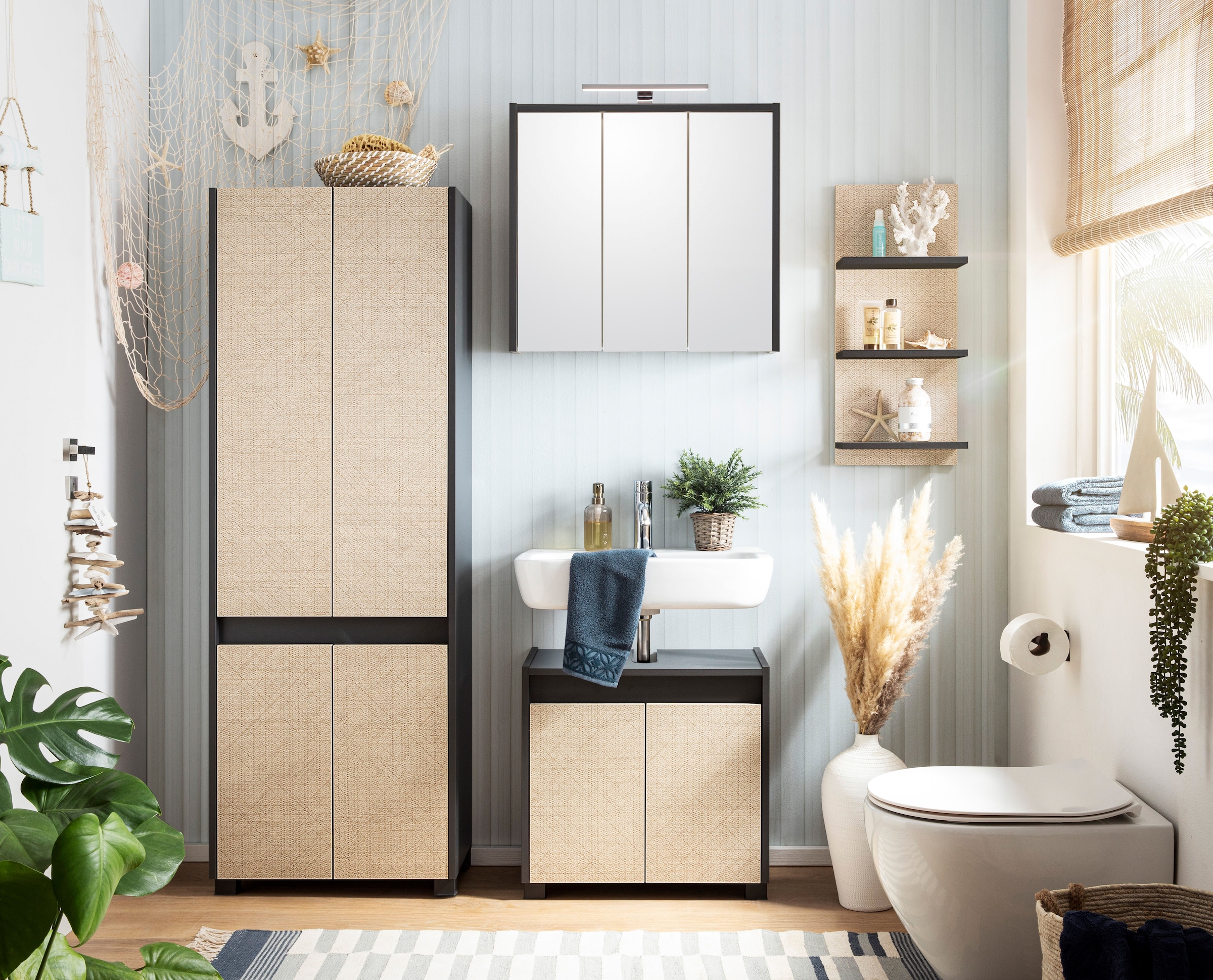 Schildmeyer Waschbeckenunterschrank »Sander, Waschbeckenunterschrank, Made in Germany, B: 56,9cm« Solide Verarbeitung - Dieses Produkt ist in Deutschland gefertigt