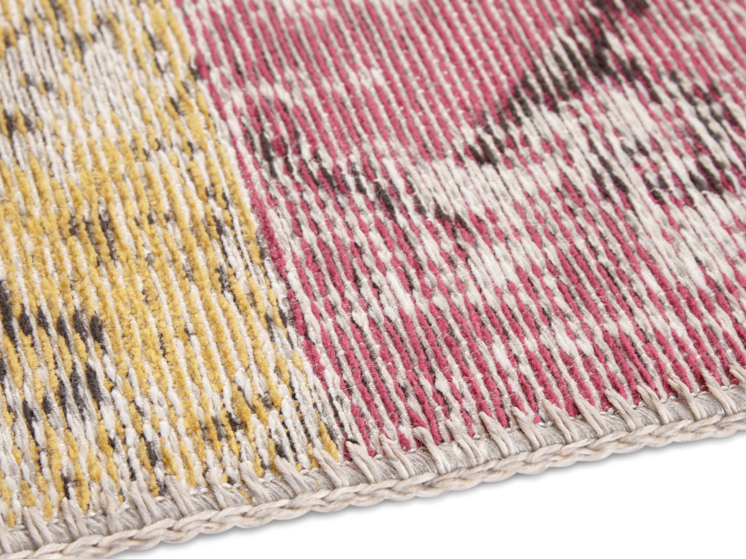ELLE DECORATION Teppich »Toulon«, rechteckig, 4 mm Höhe, Flachgewebe, Patchwork Look, Hochwertiger Materialmix