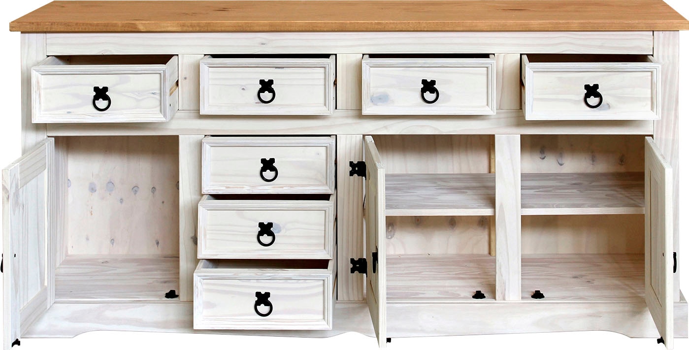 Home affaire Sideboard, Kommode, Ziergriffe und Scharniere aus Metall