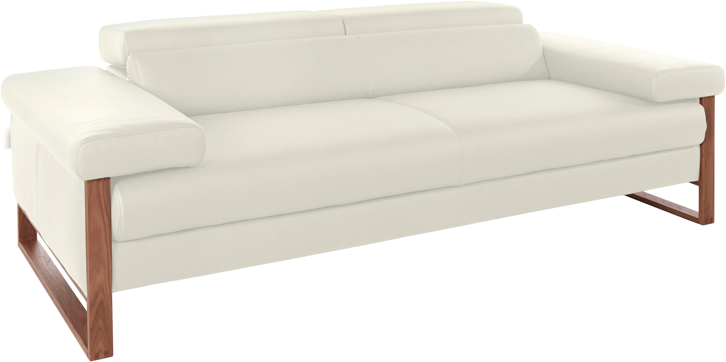 W.SCHILLIG 2,5-Sitzer »finn«, German Design Award 2016, Fußgestell Nussbaum natur, Breite 230 cm