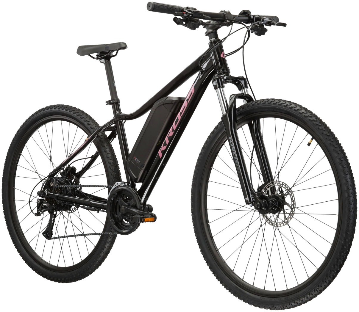 Kross E-Bike »E-MTB Lea Boost ZZ 27.5+ Zoll schwarz«, 21 Gang, Shimano, ACERA M3020, Heckmotor 250 W, Pedelec, Elektrofahrrad für Damen und Herren