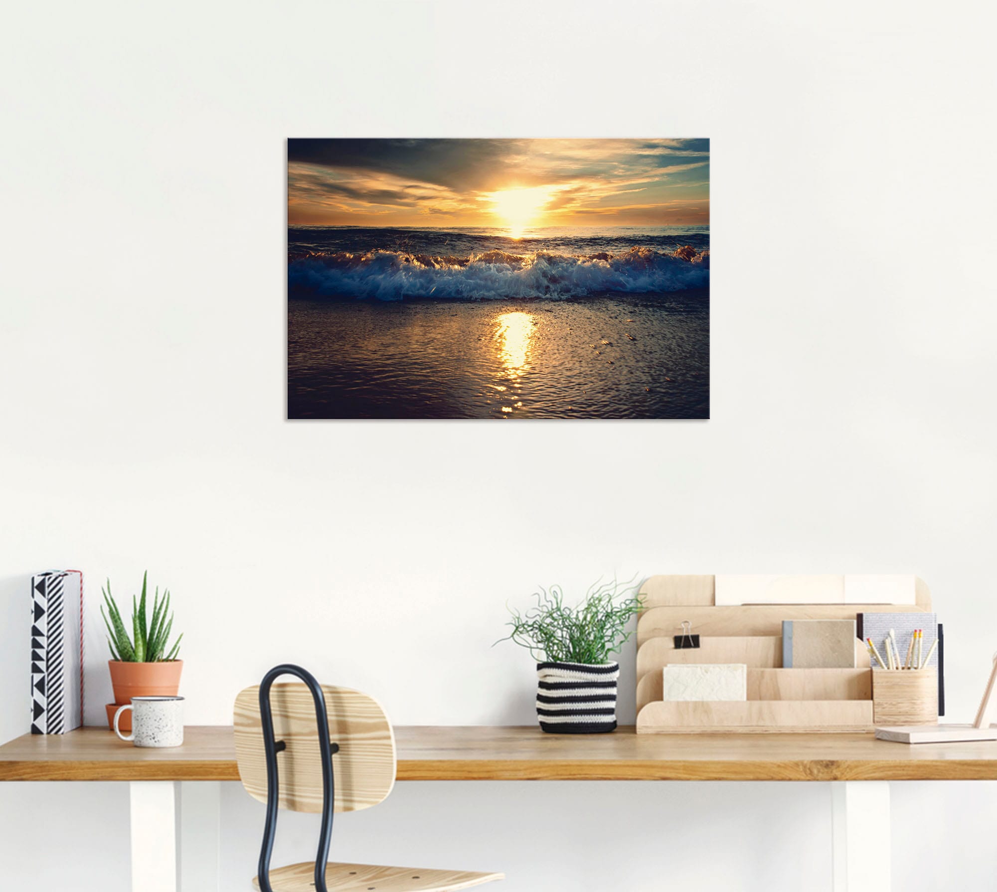 Artland Wandbild »Sonnenuntergang am Meer«, Gewässer, (1 St.), als Alubild, günstig online kaufen