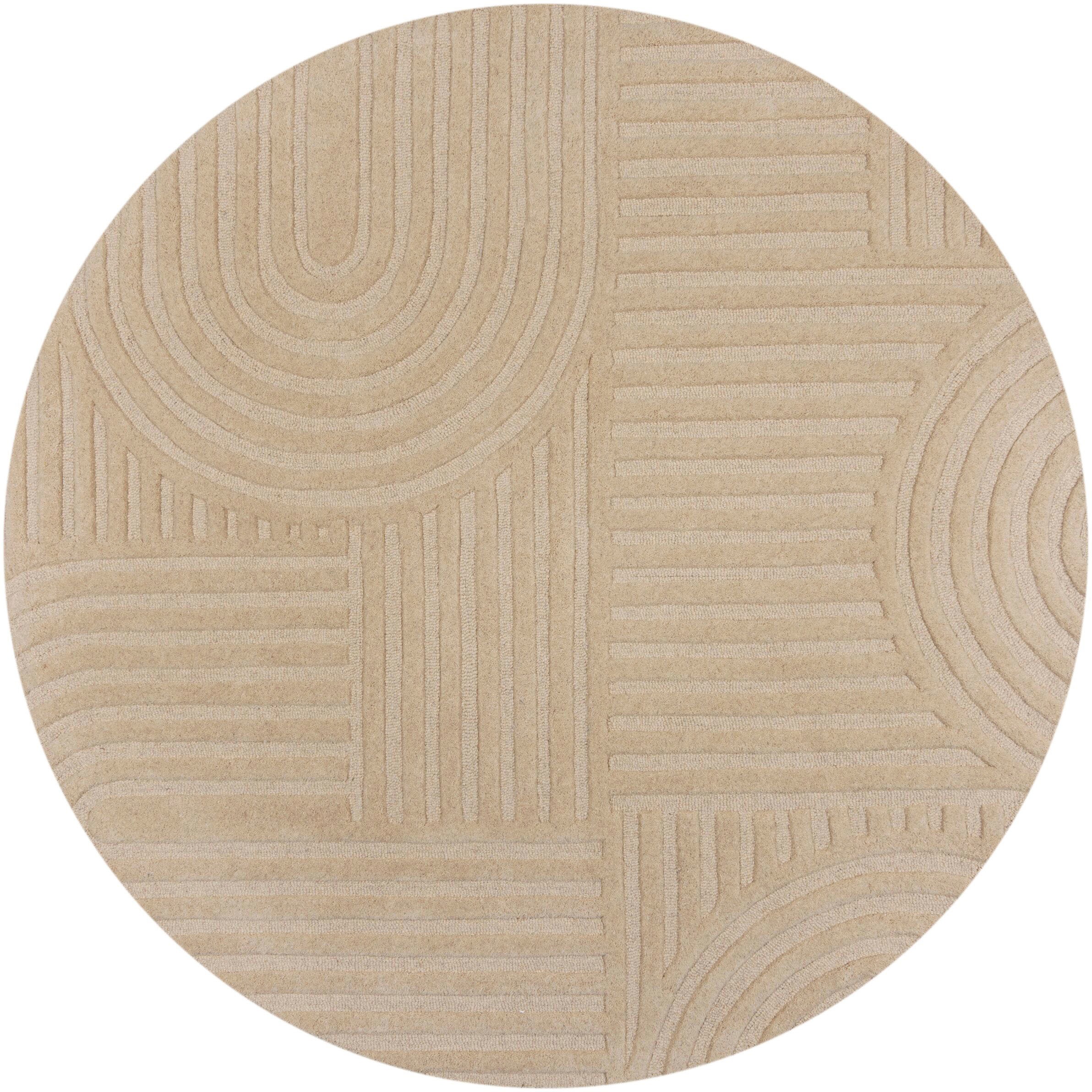 FLAIR RUGS Wollteppich »Zen Garden, modern & mit Linien«, 10 mm Höhe, 100% günstig online kaufen