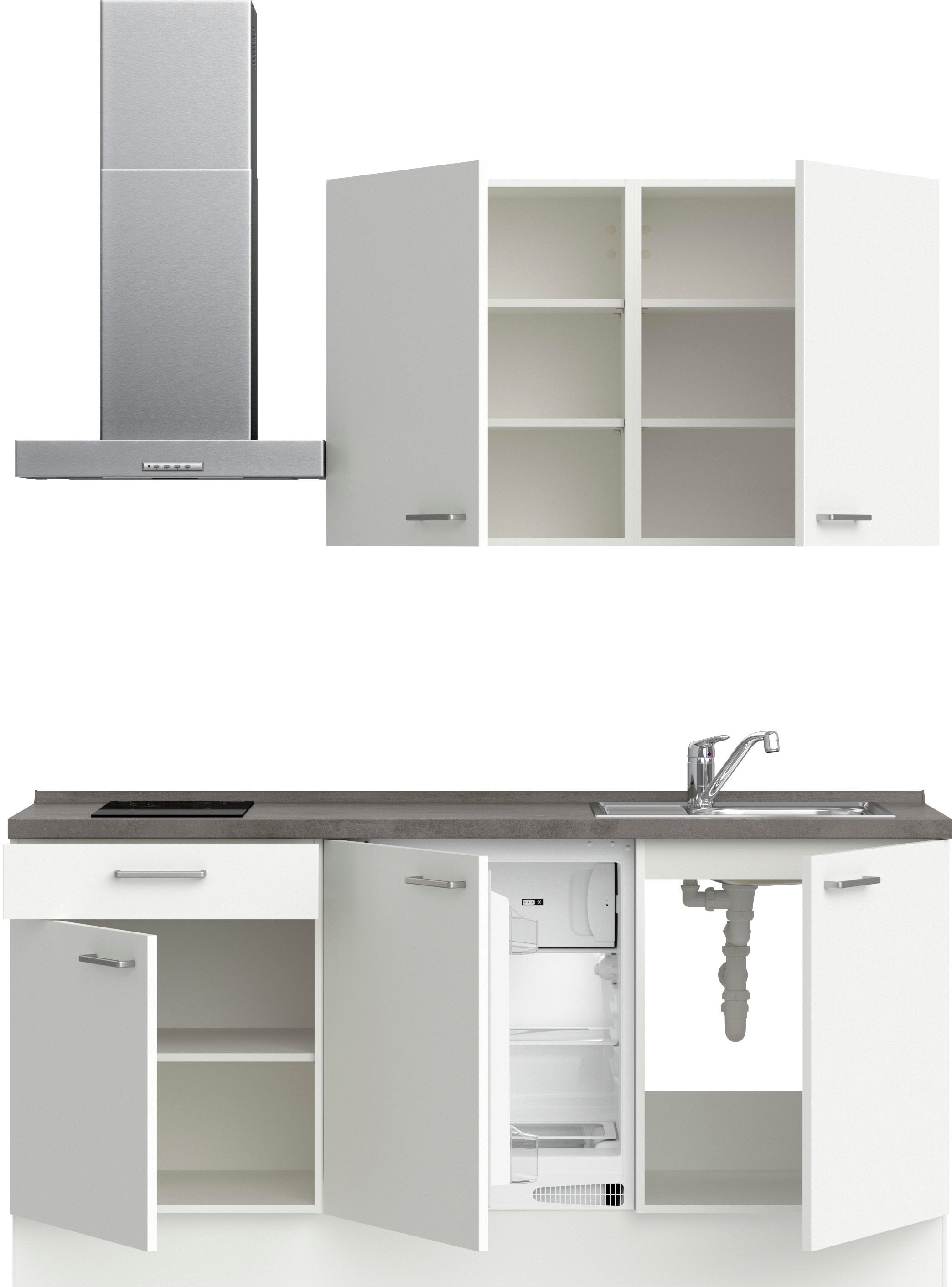 nobilia® Küchenzeile »"Touch I"«, vormontiert, Ausrichtung wählbar, Breite 180 cm, wahlw. mit E-Geräten