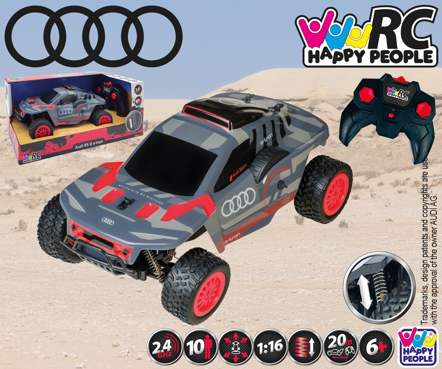 Happy People RC-Auto »AUDI RSQ e-tron; 2,4 GHz«