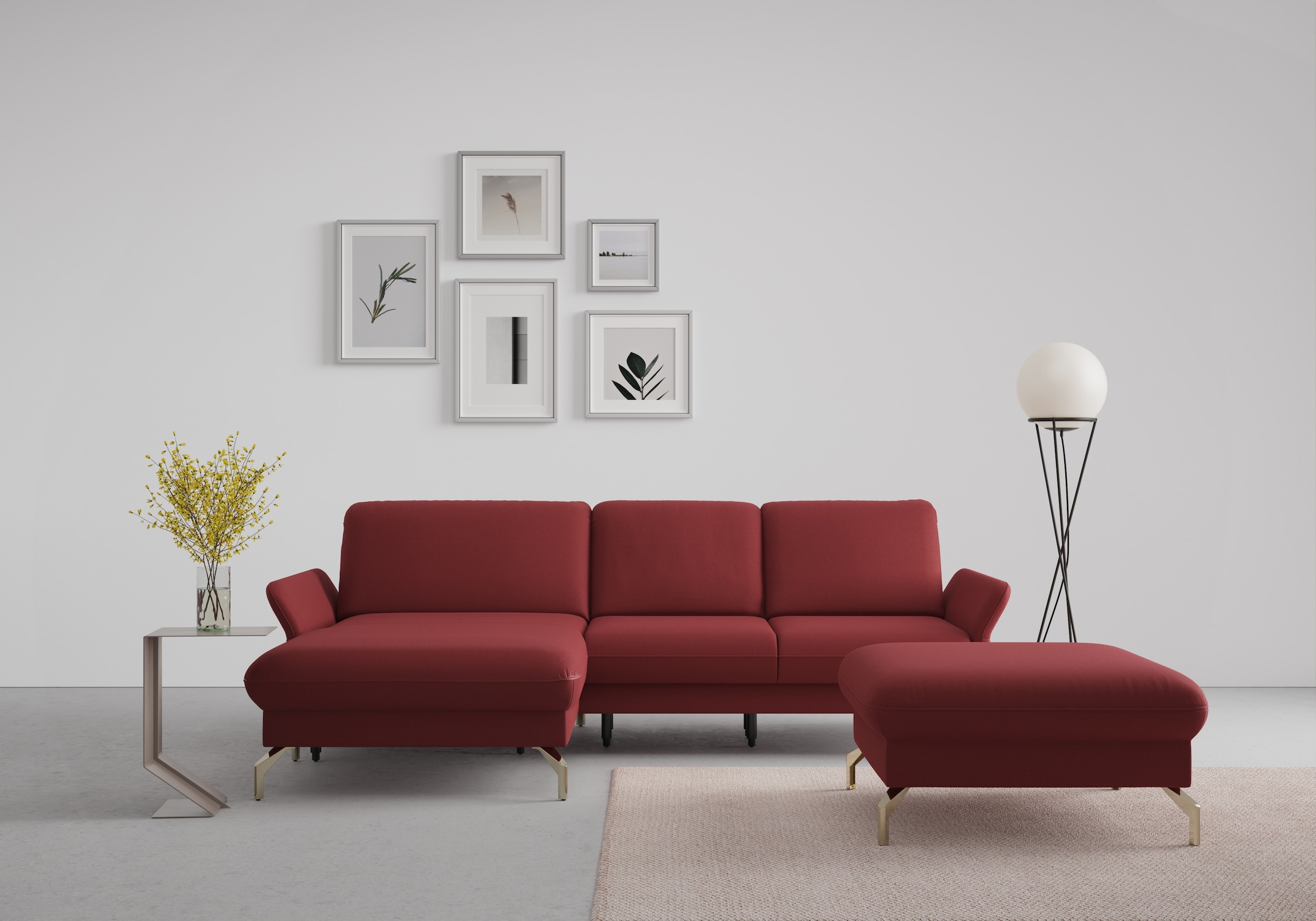 sit&more "Fashion L-Form" wahlweise mit Kopfteilverstellung, Vorziehsitz, m günstig online kaufen