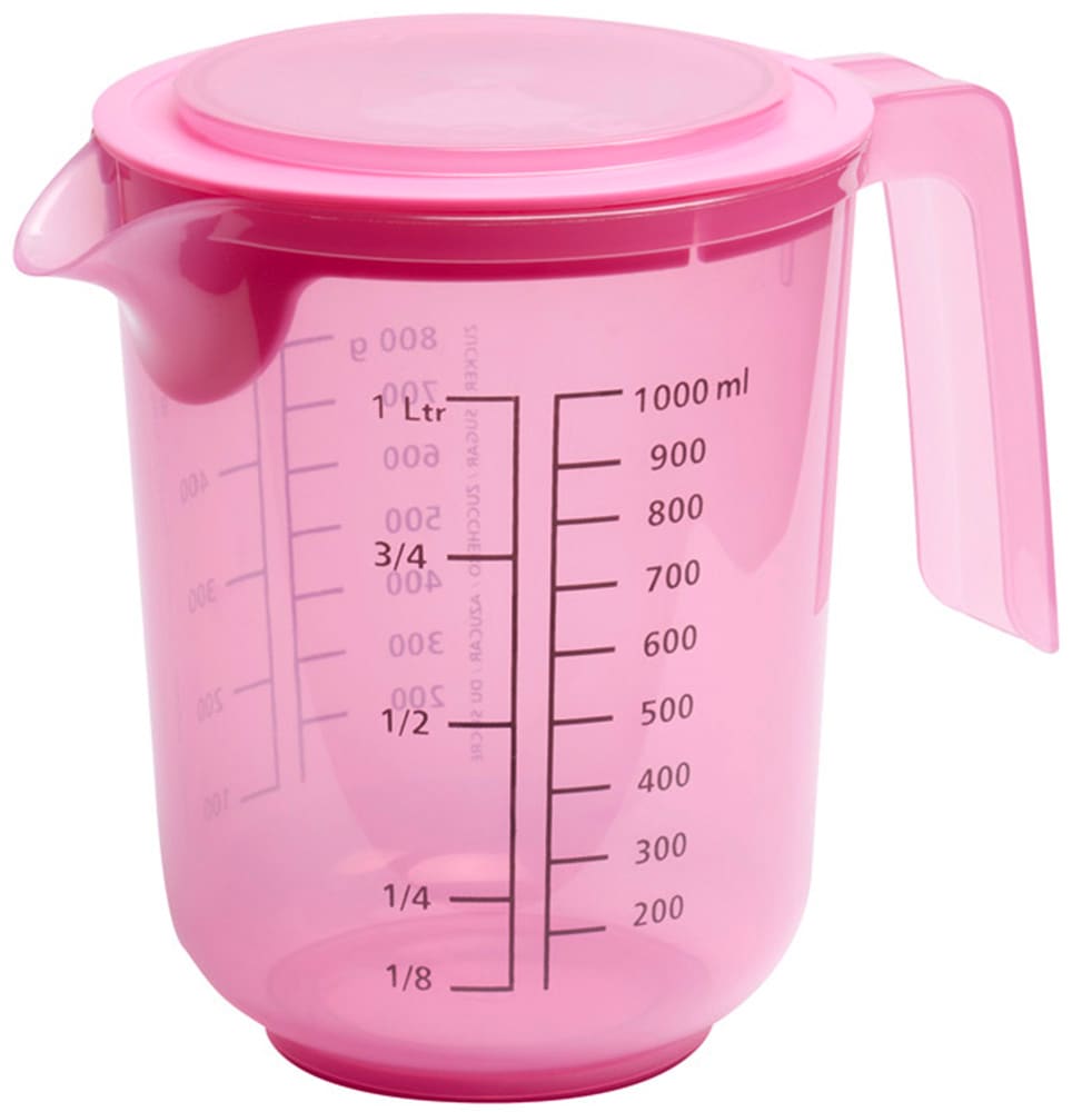 APS Rührschüssel »- Rührbecher mit Deckel, inklusive Spritzschutz«, 1 tlg., aus Kunststoff, Ø 12,5 cm, Höhe 16 cm, 1 Liter, aus Polypropylen