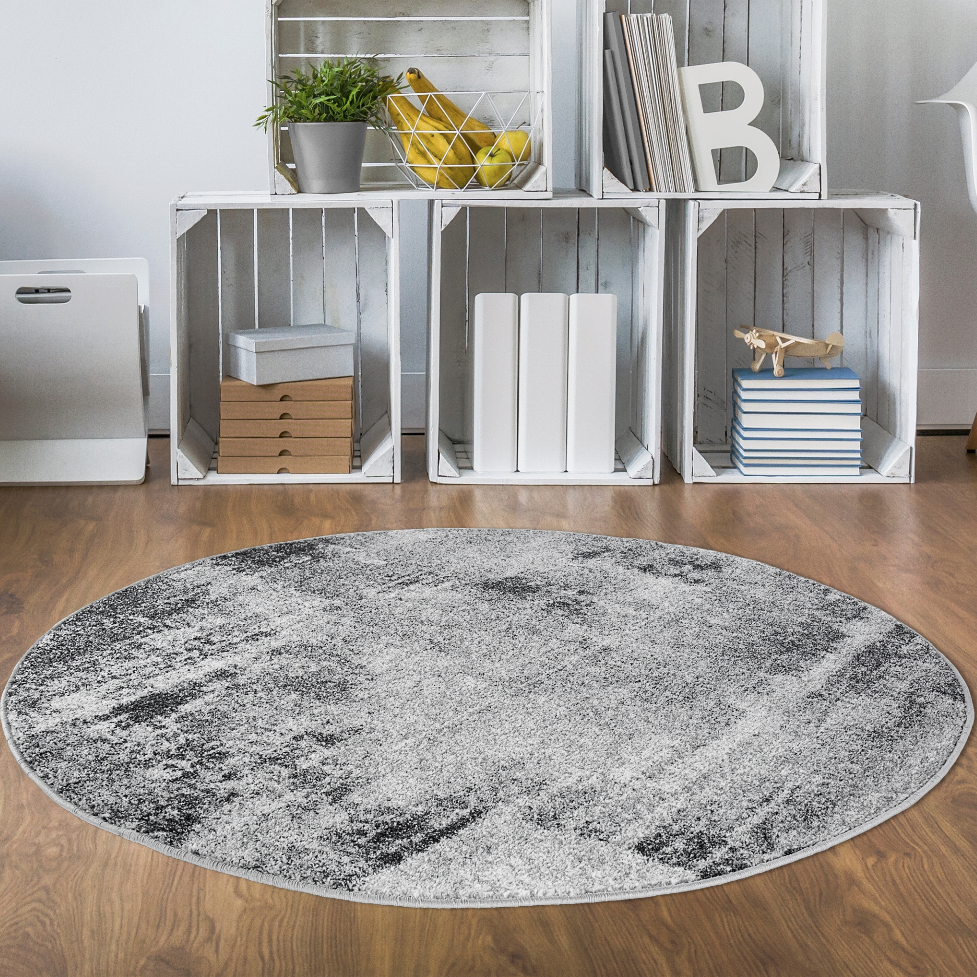Andiamo Teppich »Luna«, rund, 7 mm Höhe, Kurzflor, modernes Design, meliert günstig online kaufen