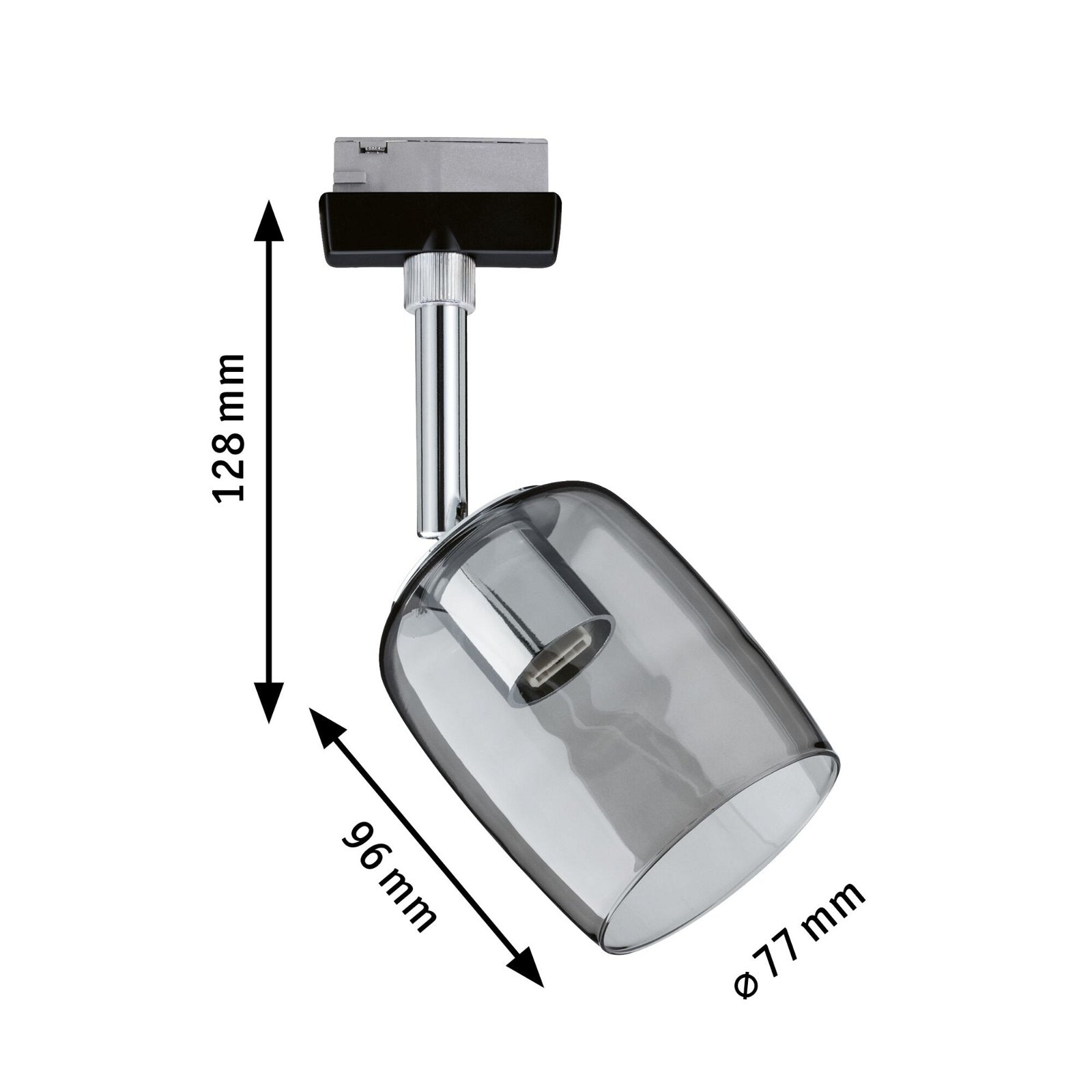 Paulmann Schienensystem-Leuchten »URail Schienenspot Blossom G9 max. 10W 230V Rauchglas«