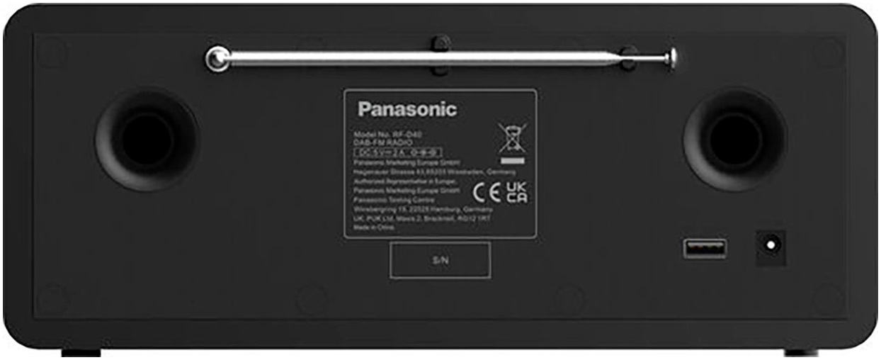 Panasonic Radio »RF-D40«, (Bluetooth-WLAN Digitalradio (DAB+)-Internetradio-UKW mit RDS 6 W)