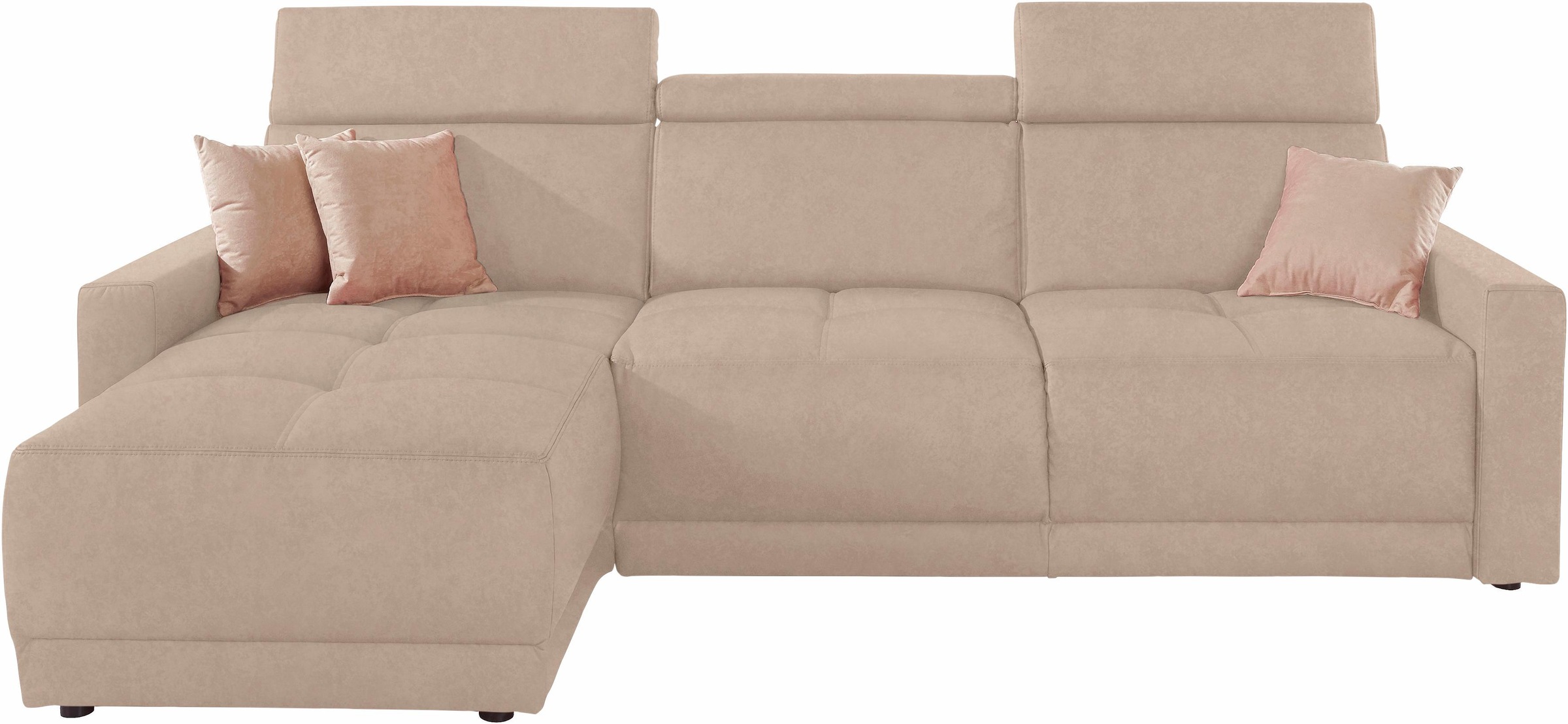 DOMO collection Ecksofa »Ava mit moderner Sitzheftung & toller Doppelnaht, günstig online kaufen