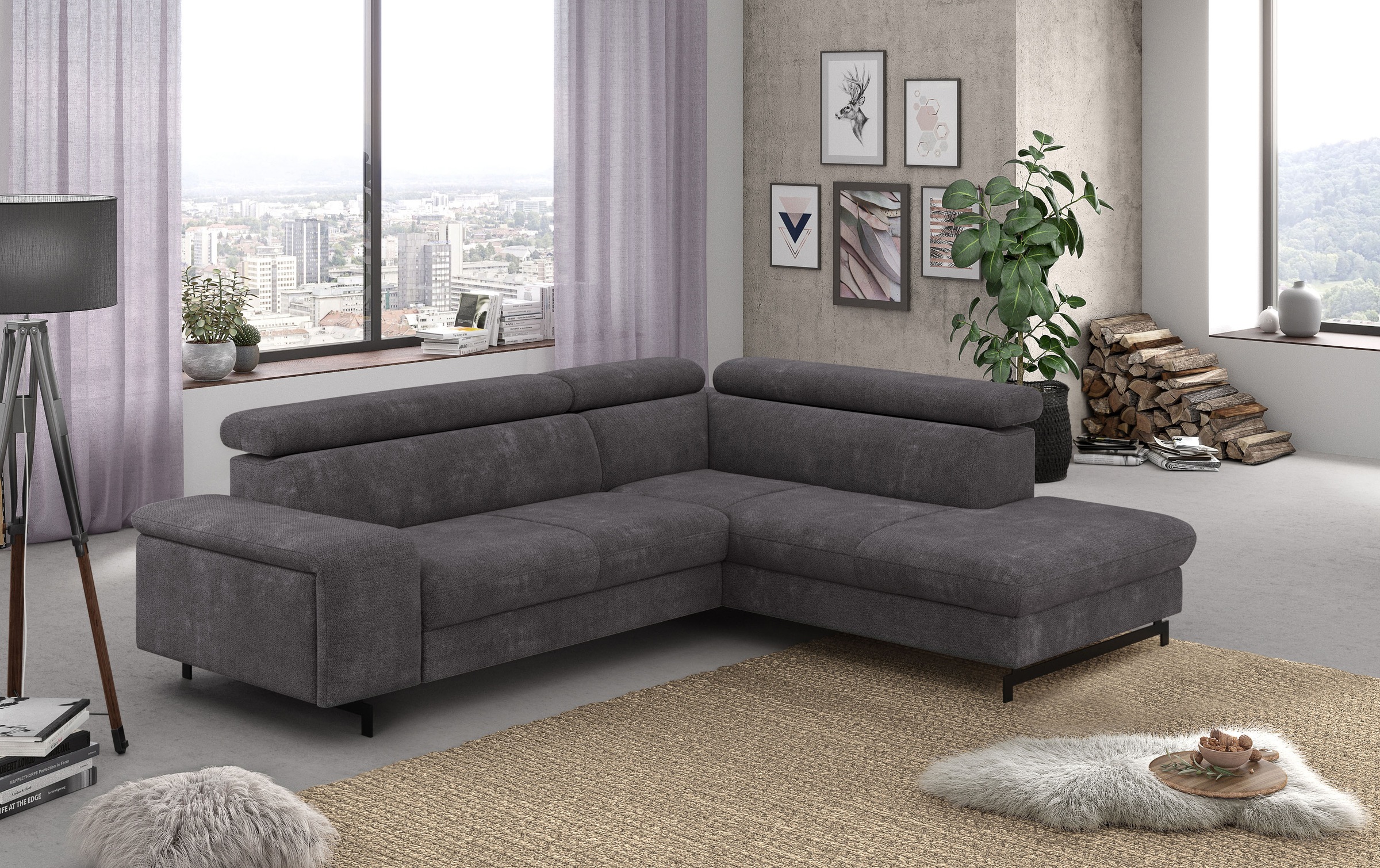 COTTA Ecksofa "Emma L-Form", mit Kopfteilverstellung, wahlweise mit Bettfun günstig online kaufen