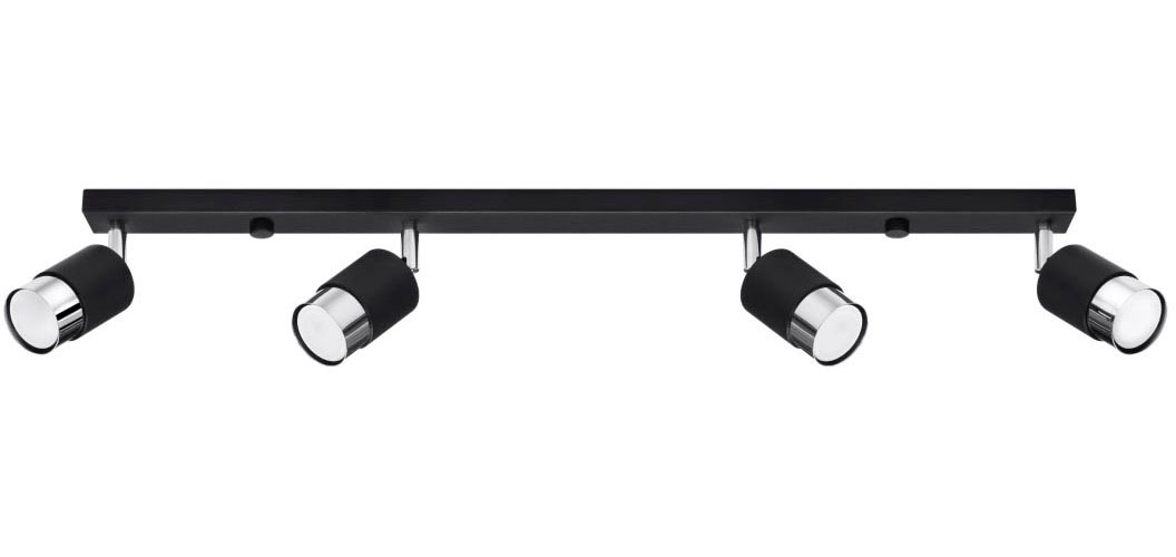 SOLLUX lighting Deckenleuchte »NERO«, 4 flammig, Leuchtmittel GU10   ohne L günstig online kaufen