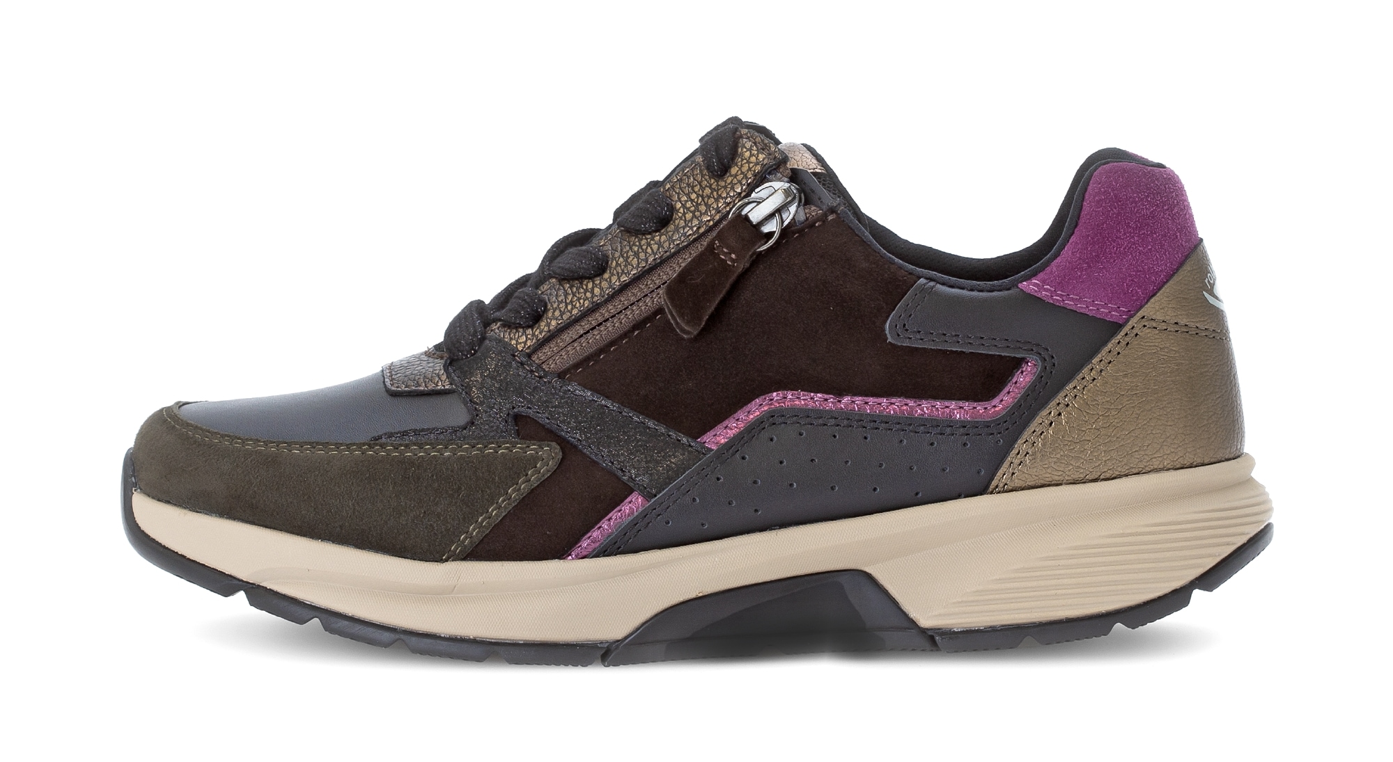 rollingsoft Keilsneaker  , Schnürer, Halbschuh, Freizeitschuh mit zusätzlichem Reißverschluss