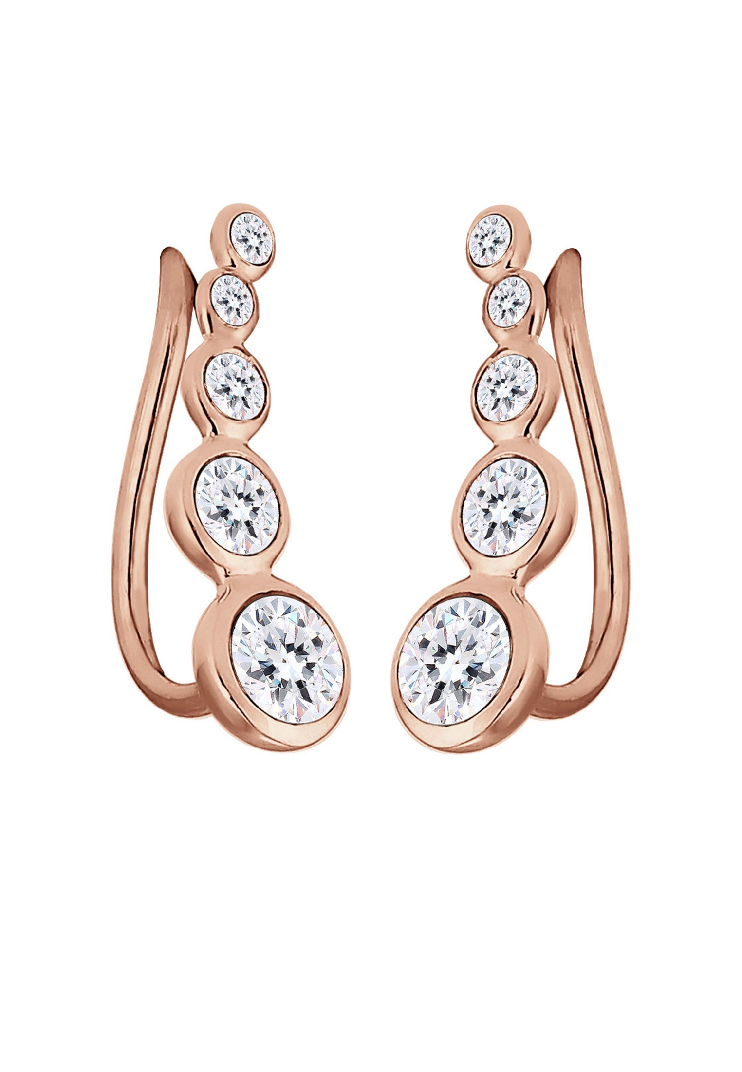 Elli Paar Ohrstecker »Ohrklemme Earclimber, mit Kristallen von Swarovski®«