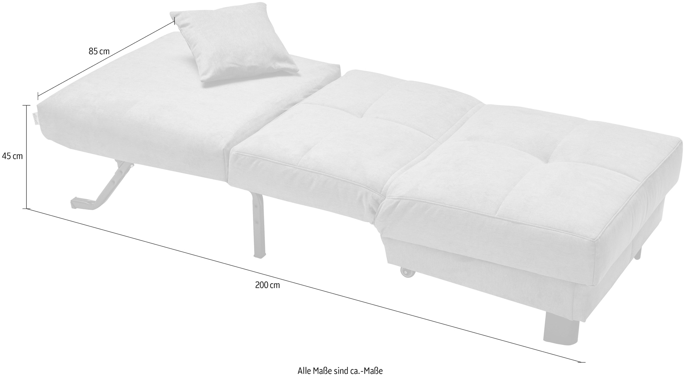 ell + ell Schlafsofa »Tilda«, Breite 85 cm, inkl. 1 Zierkissen