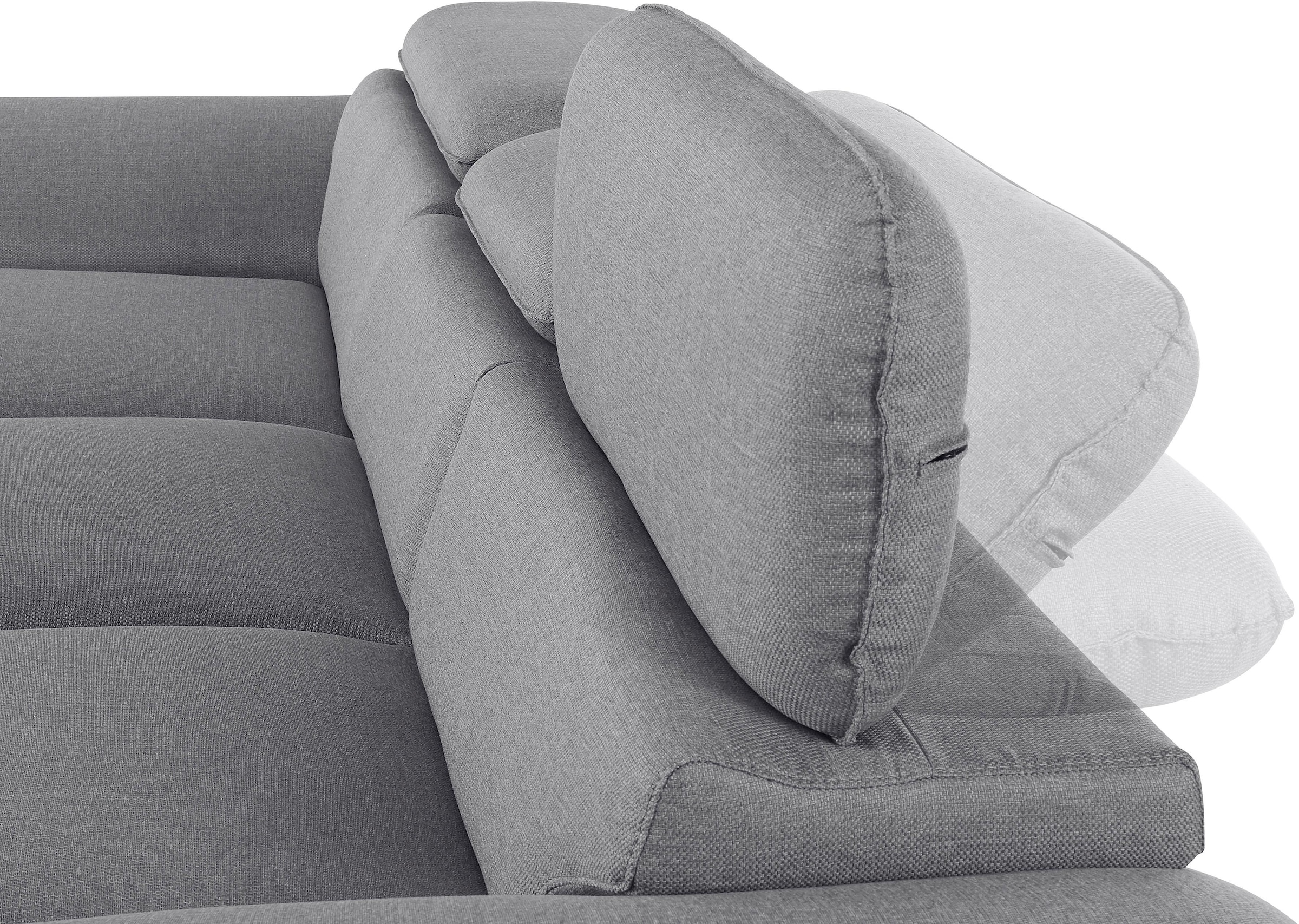 COTTA Ecksofa »Driver L-Form«, mit Kopfteilverstellung, wahlweise mit Bettfunktion & Bettkasten