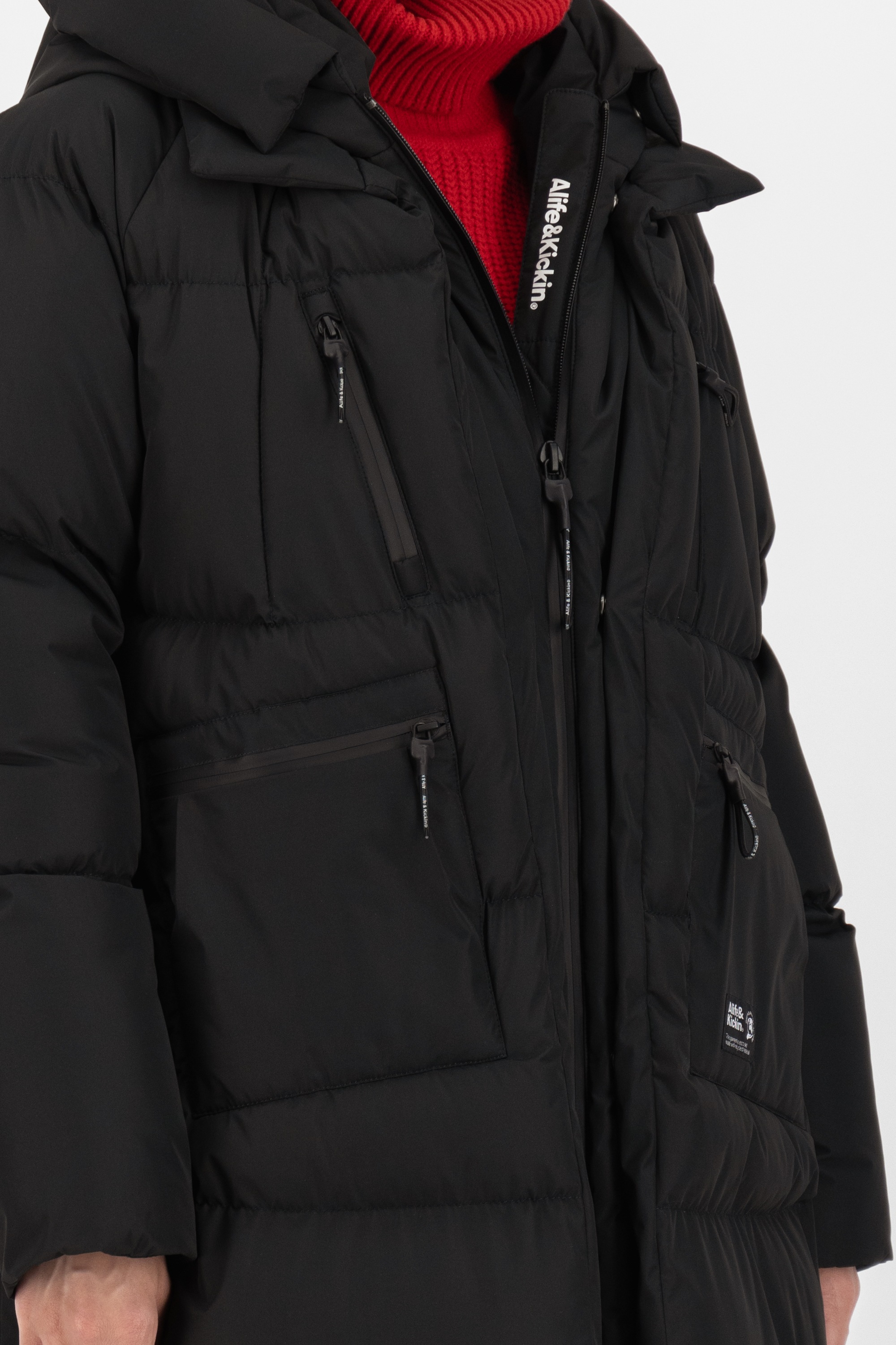 Alife & Kickin Winterjacke »Damen RihannaAK A«, mit Kapuze, Langer, warmer Wintermantel mit großer Kapuze und Fleece Innenfutter