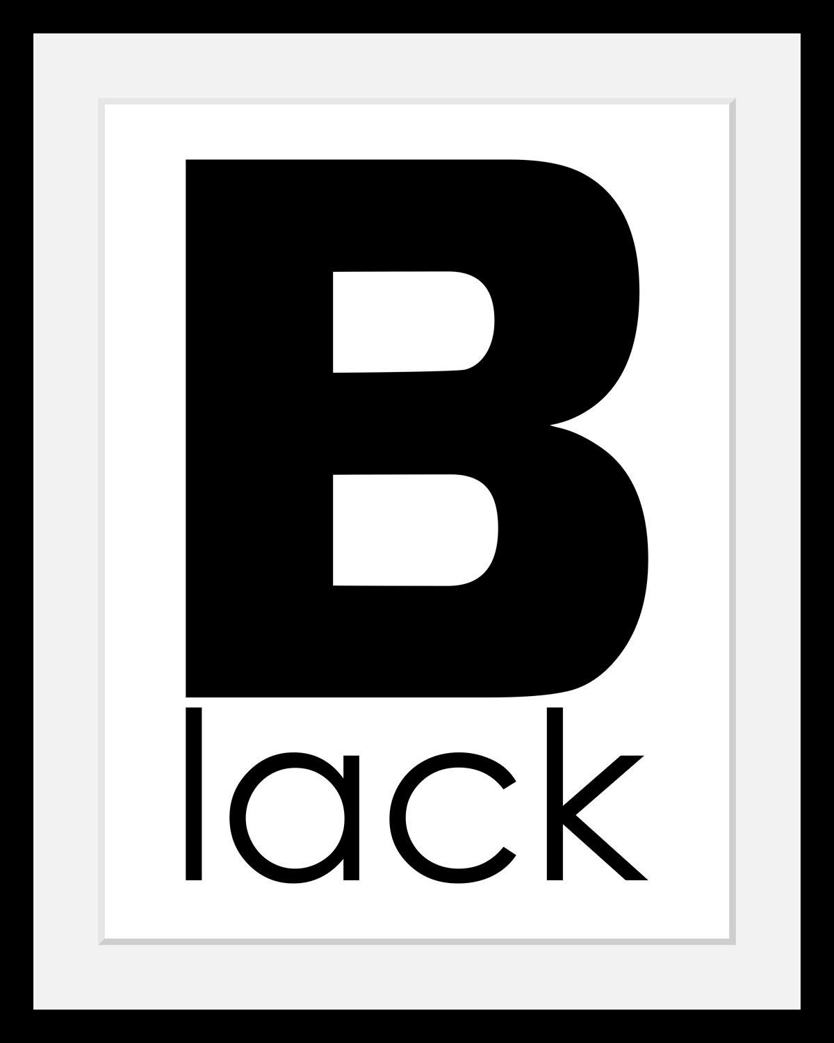 queence Bild »Black«, Schwarz-Weiß-Buchstaben-B, HD Premium Poster-Druck in günstig online kaufen
