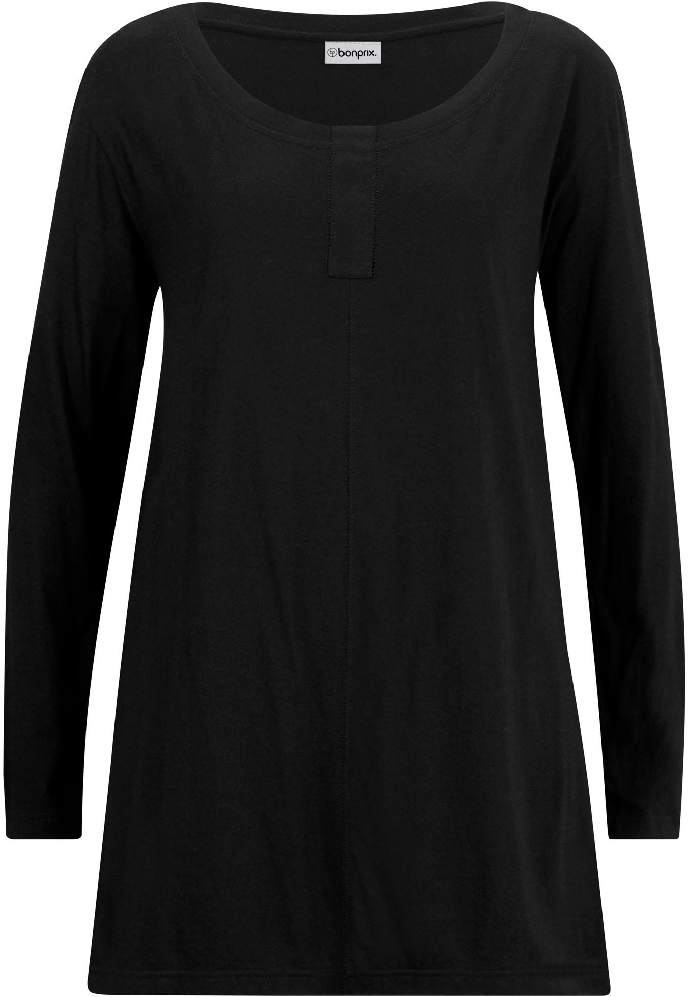 bonprix Langarmshirt »Langarmshirt aus Baumwoll-Viskose-Mix« mit weiter A-Linie, ausgestellte Passform, aus Baumwolle und Viskose