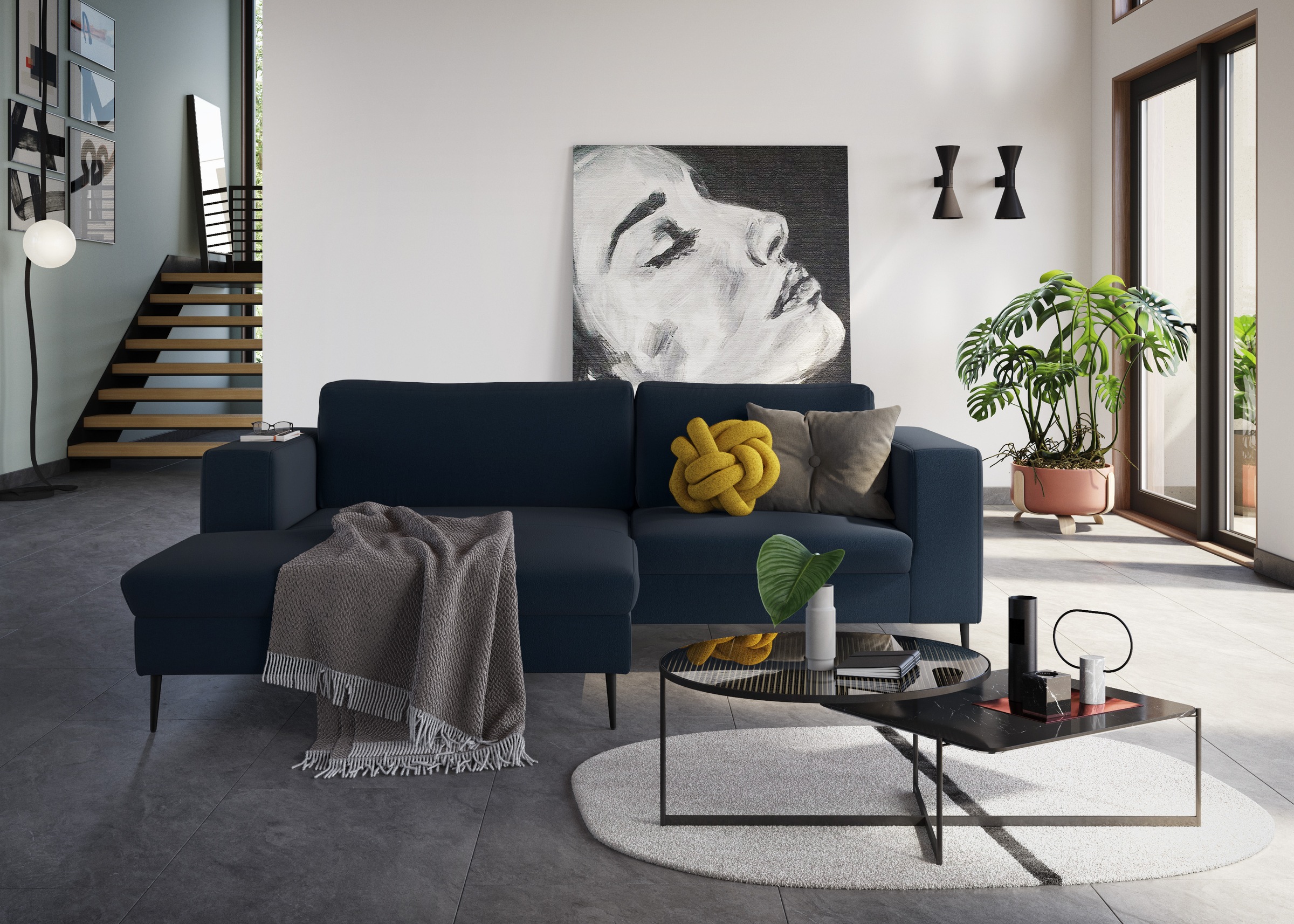 DOMO collection Ecksofa "Modica kompakt und elegant, Breite 244, L-Form", m günstig online kaufen
