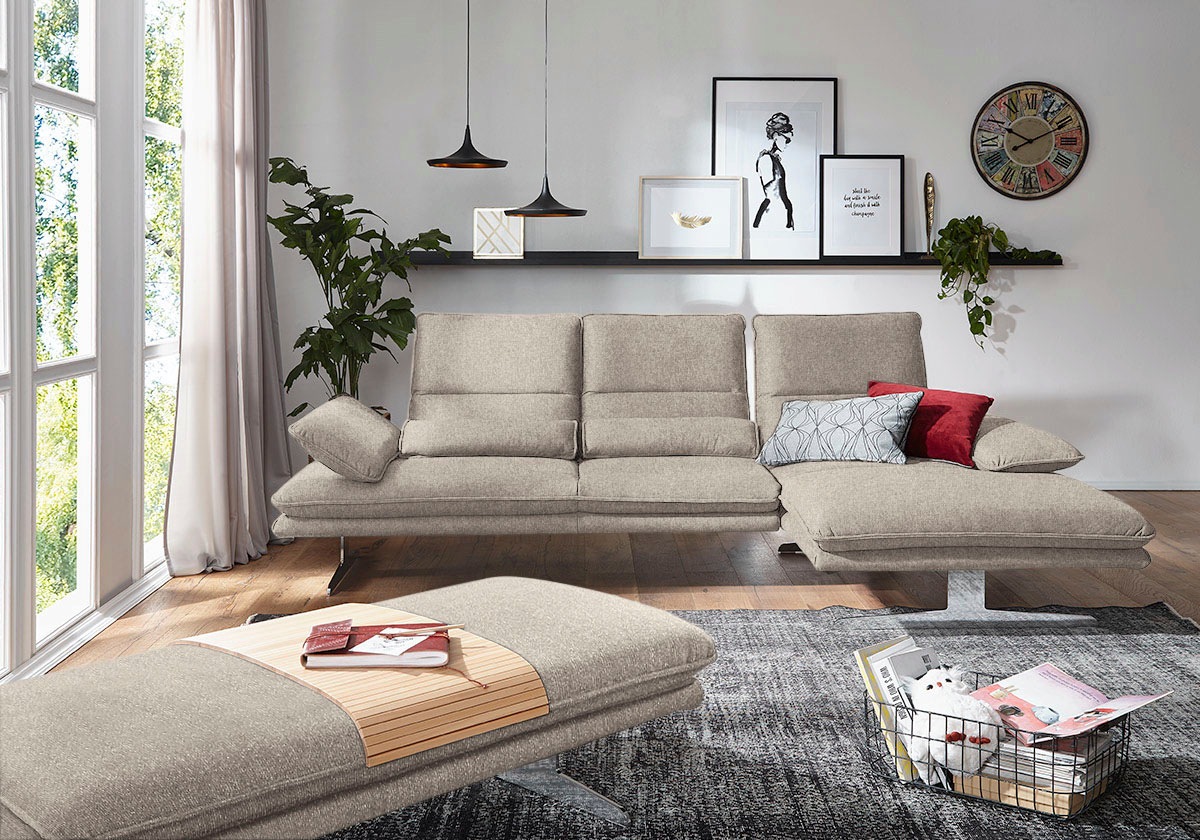 W.SCHILLIG Ecksofa »broadway, Designsofa mit tollem Sitzkomfort, L-Form«, S günstig online kaufen