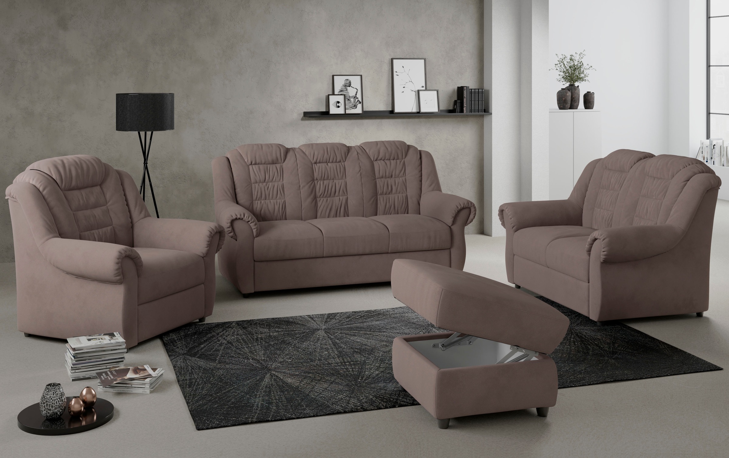 Home affaire 2-Sitzer »Boston« Sofa mit hoher Rückenlehne günstig online kaufen