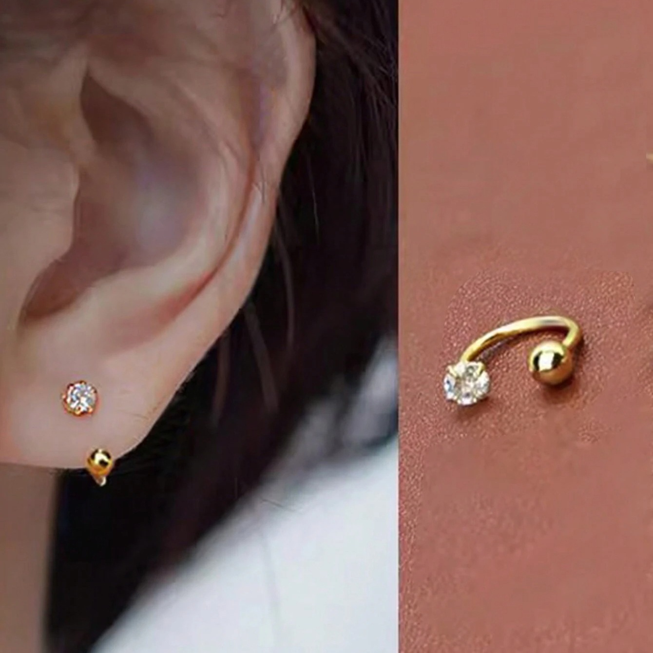 Firetti Paar Ohrstecker »Schmuck Geschenk Edelstahl Ohrschmuck Ohrringe« Made in Germany - mit Zirkonia (synth.)