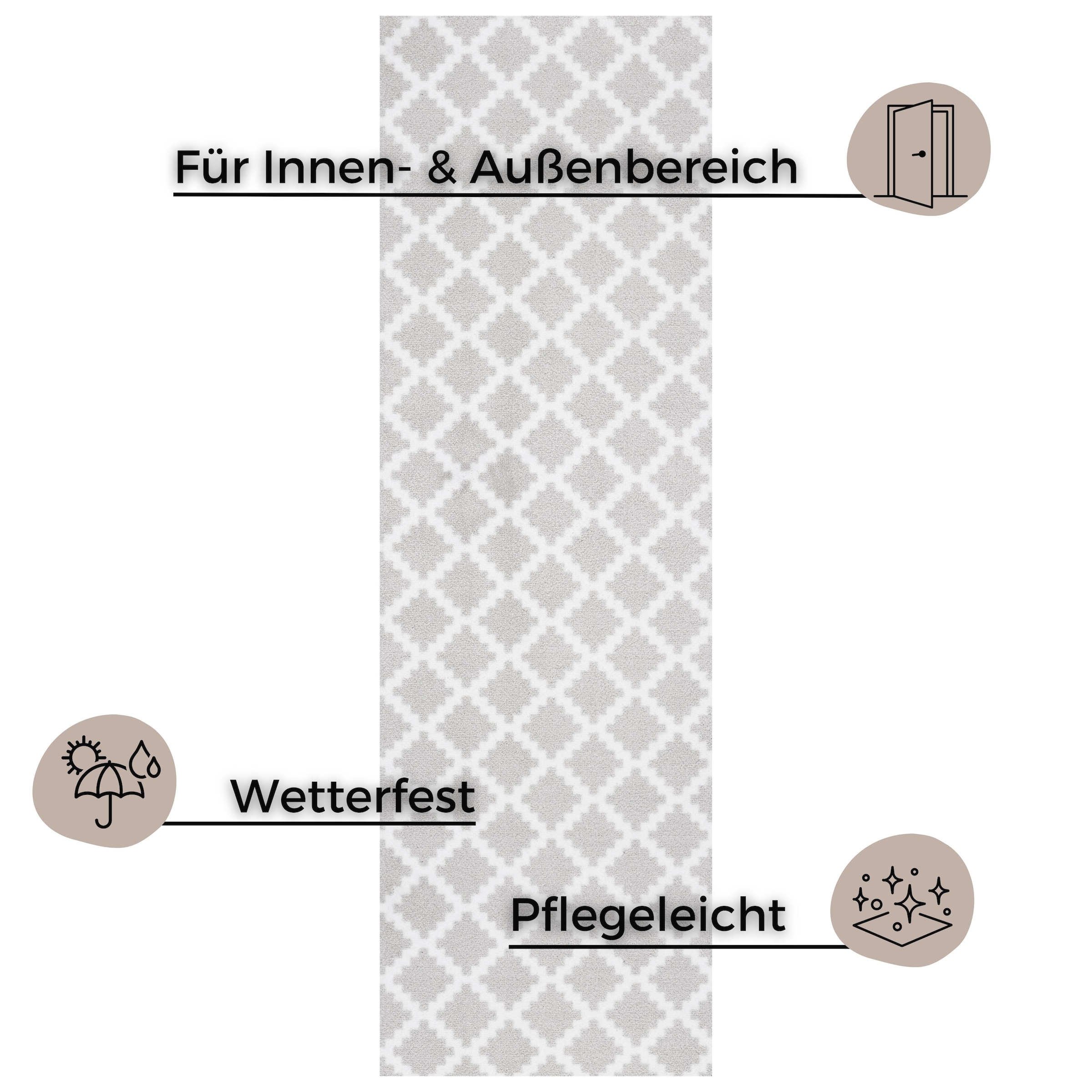 HANSE Home Fußmatte »Elegance, Türmatte«, rechteckig, 7 mm Höhe, Schmutzfangmatte, Innen und Außen, Rutschfest, Wetterfest, Türmatte