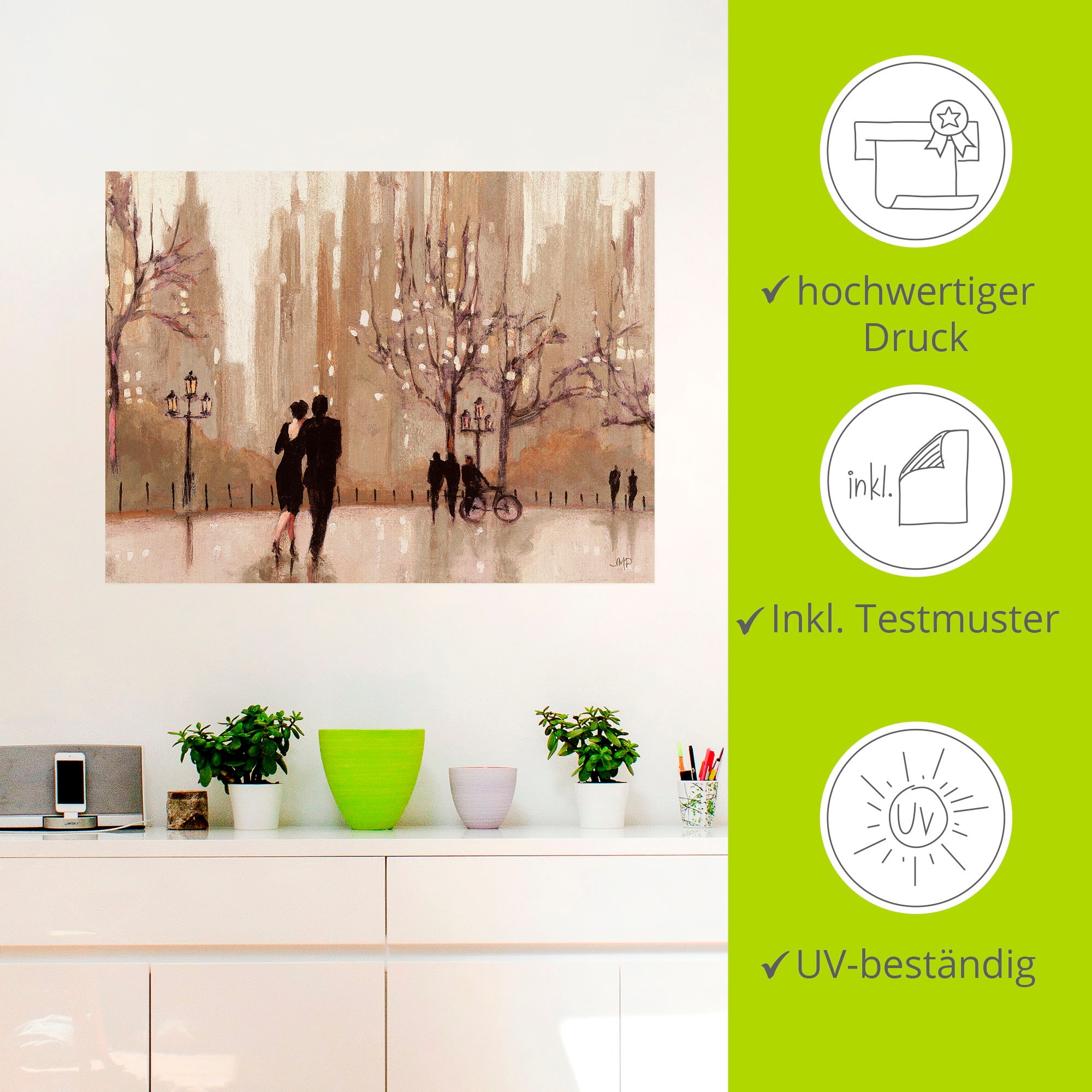Artland Wandbild »Ein Abend in der Natur«, Paar, (1 St.), als Leinwandbild, Poster, Wandaufkleber in verschied. Größen