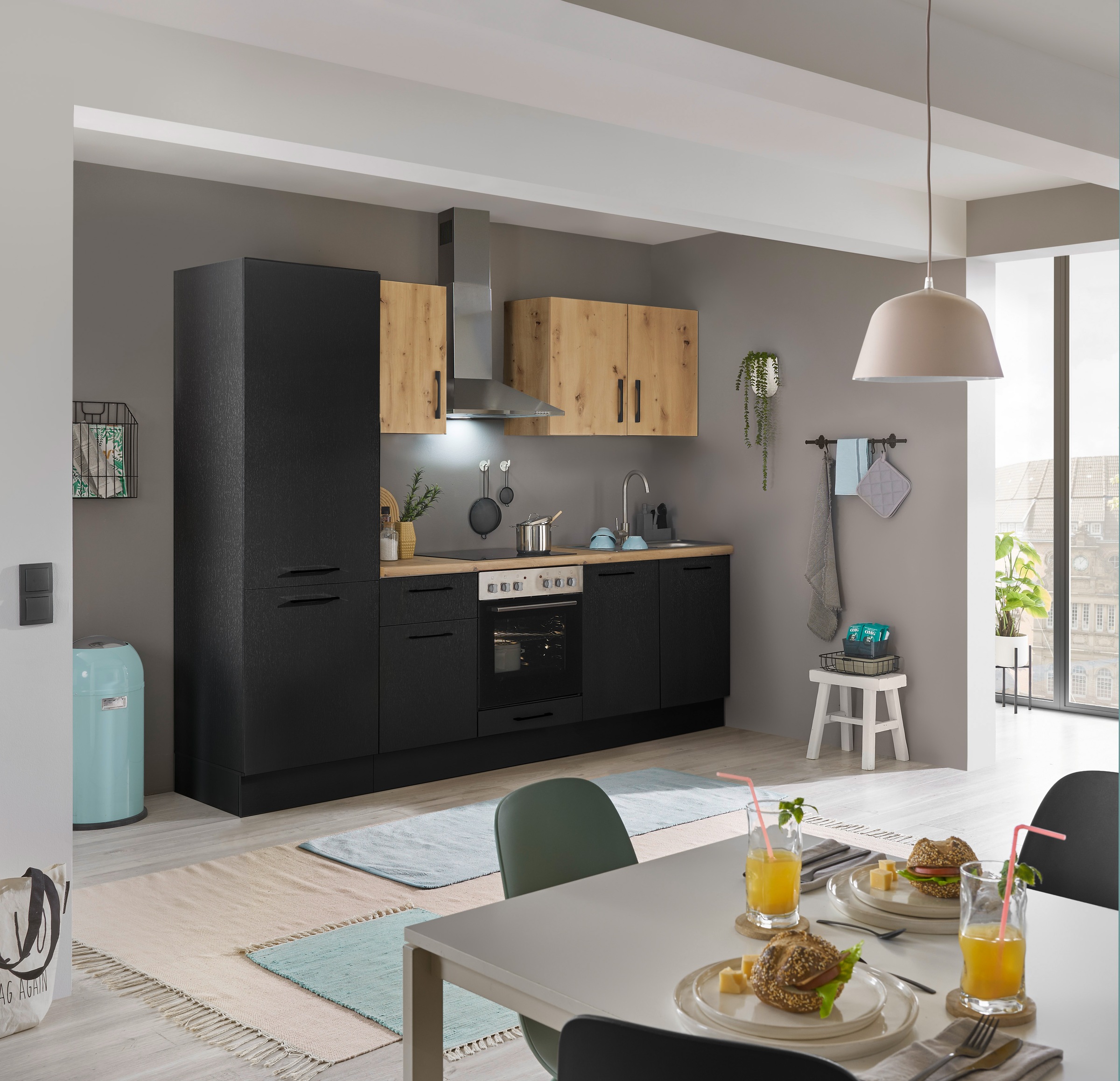 BASIC by Balculina Küchenzeile »Turin«, Breite 270 cm, wahlweise mit E-Geräten