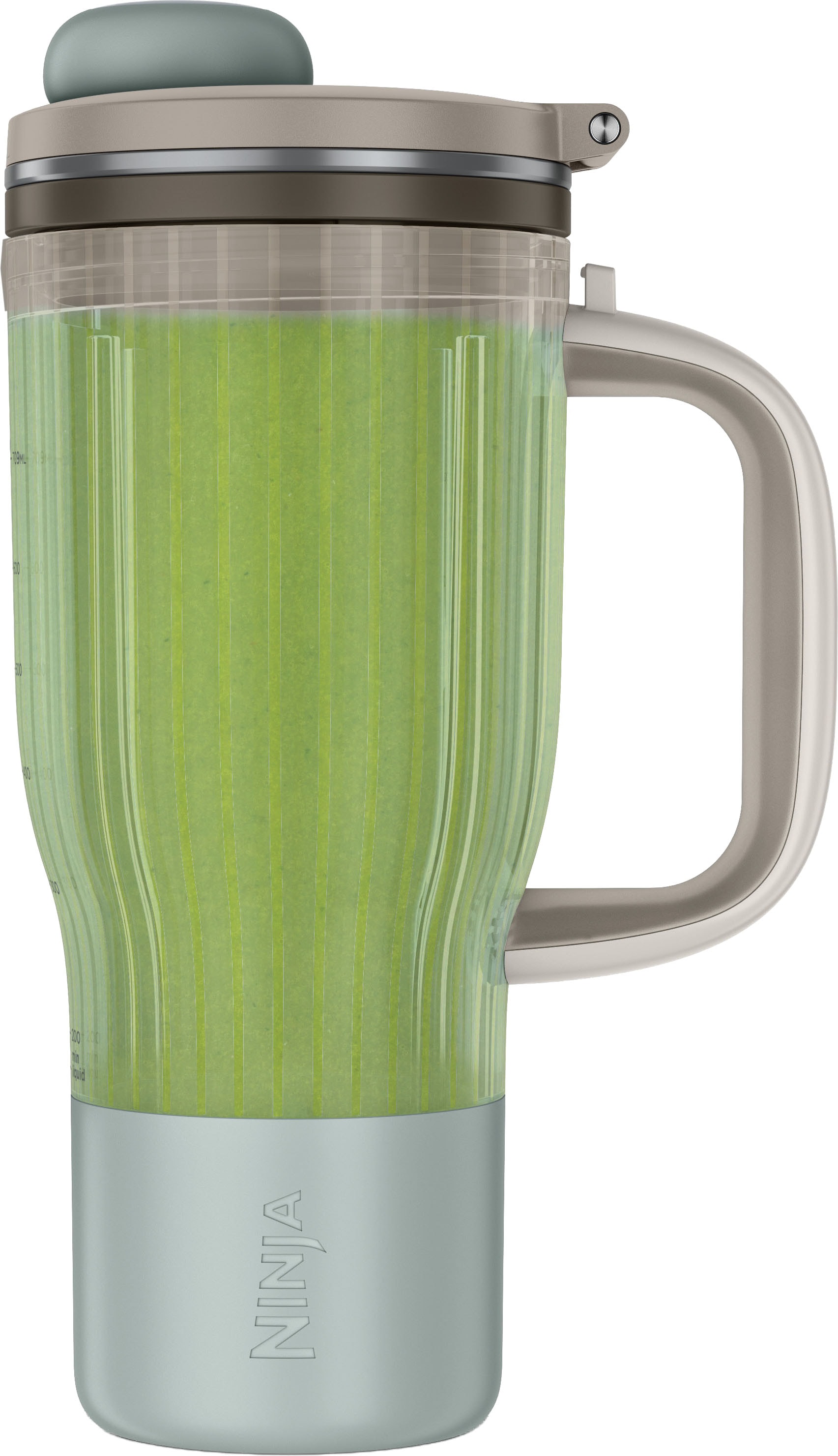 NINJA Zerkleinerer »BlendBoss To-Go-Becher-Mixer - stone/mint DB351EUST« 1100 W Auto-iQ-Technologie, Zerkleinert alles eiskalt-  sogar  tiefgefrorenes
