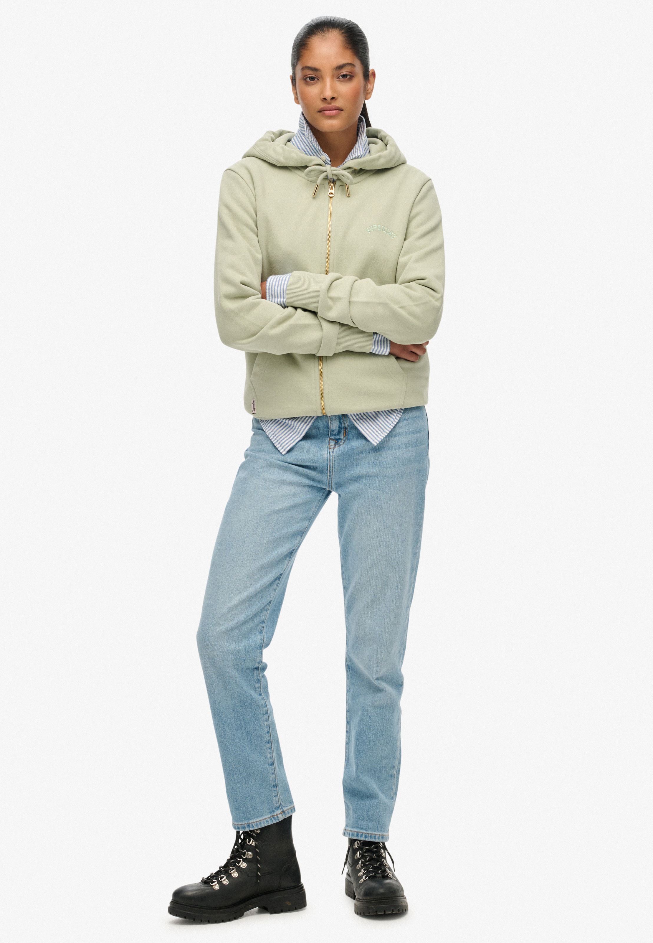 Superdry Kapuzensweatjacke »ESSENTIAL LOGO ZIPHOOD HB«