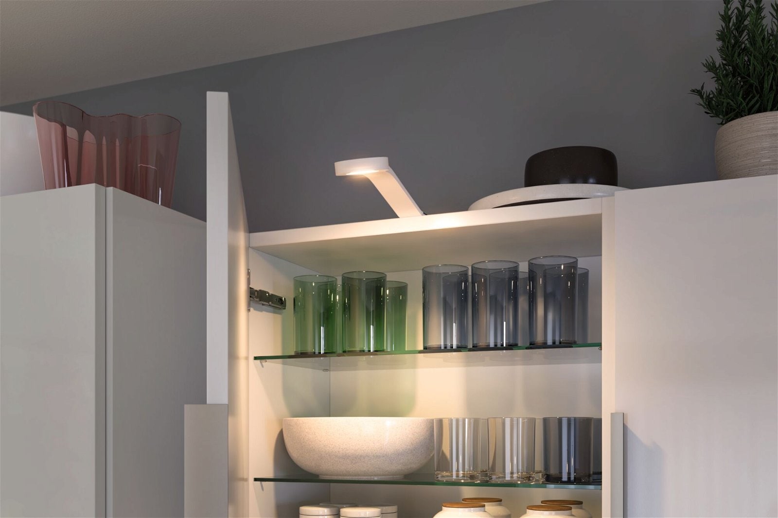 Paulmann Unterschrankleuchte »Clever Connect Spot Mike 2W 2700-6500K 12V Weiß matt/Kunststoff«, 1 flammig, tunable White