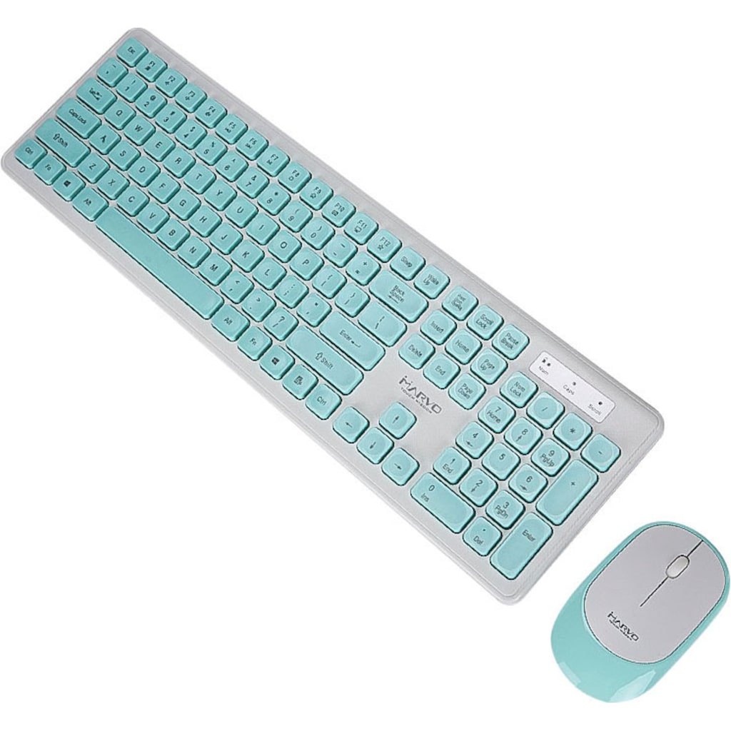 MARVO Tastatur- und Maus-Set »Marvo Wireless/kabellose Tastatur und Maus«, (1 St.)