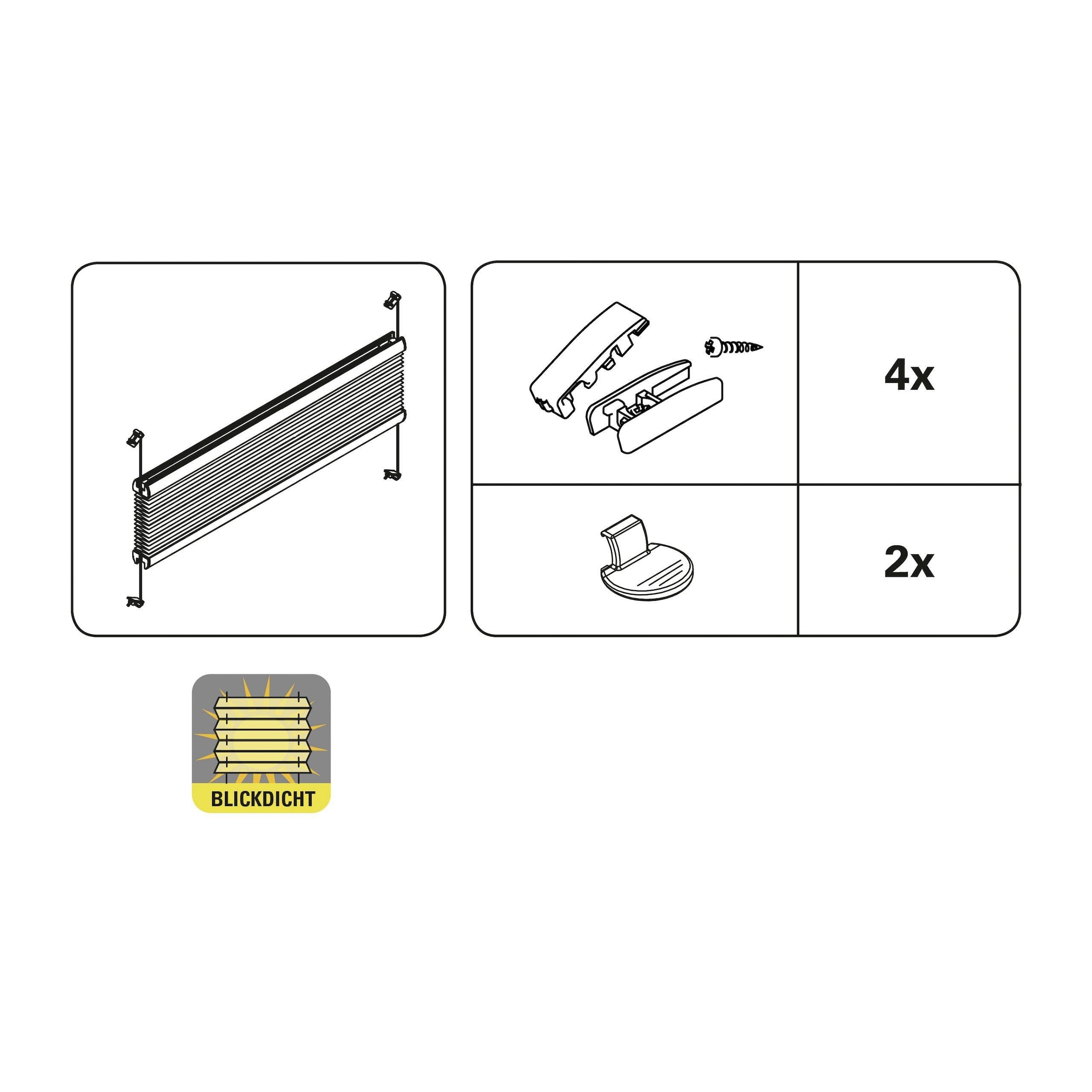 WOHNIDEE-Kollektion Plissee »Plissee mit 2 mit bequem in verspannt, Lichtschutz, Bedienschienen«, Bohren, der bestellen schnell und kürzbar Breite