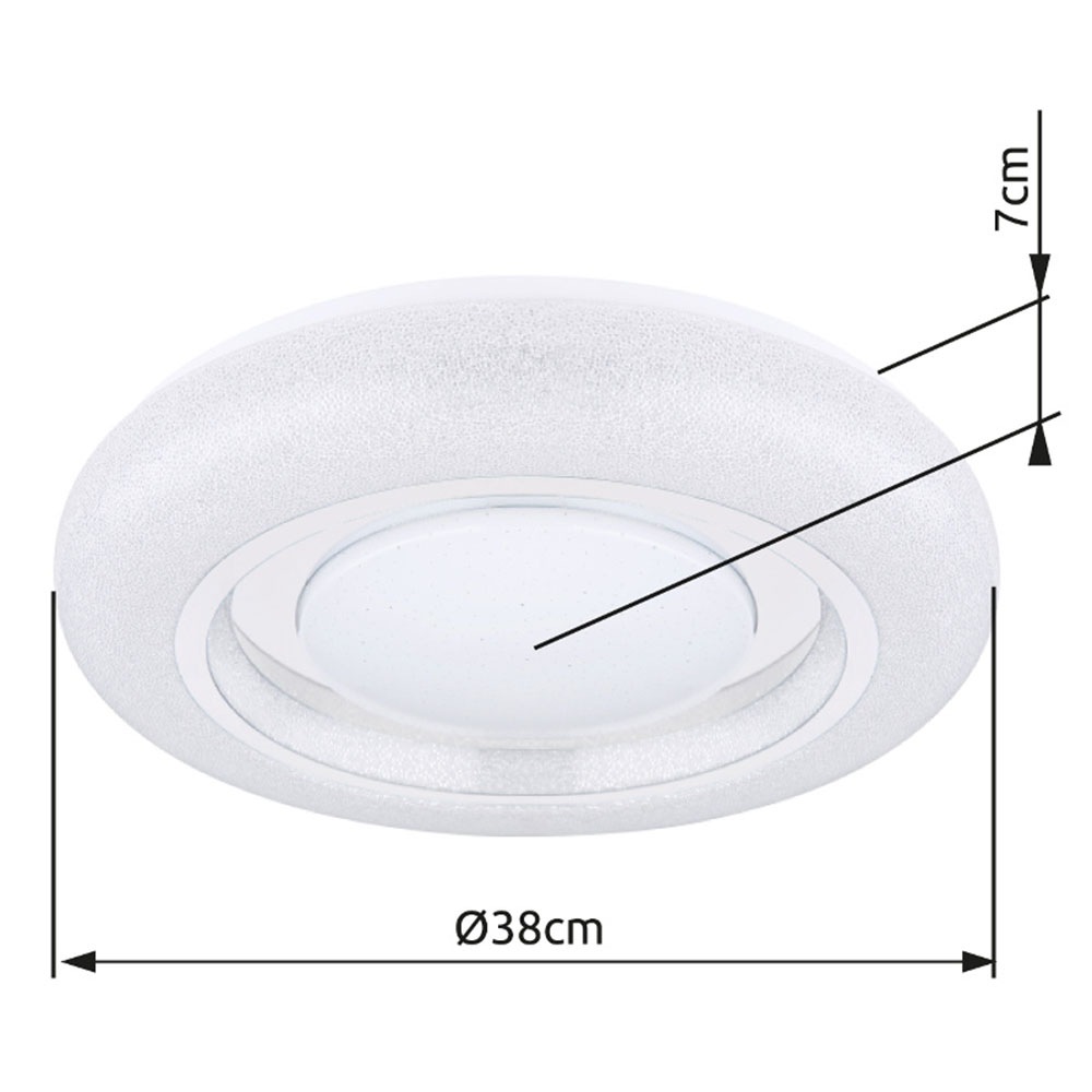 GLOBO LIGHTING LED Deckenleuchte »RADA«, Leuchtmittel LED-Modul | LED fest integriert, Deckenlampe/rund/Wohnzimmer/Schlafzimmer/sparkle