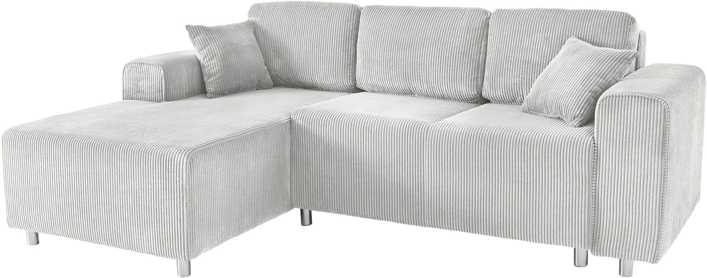 Guido Maria Kretschmer Home&Living Ecksofa »Györ«, L-Form, wahlweise mit Bettfunktion und Bettkasten incl. 2 Zierkissen