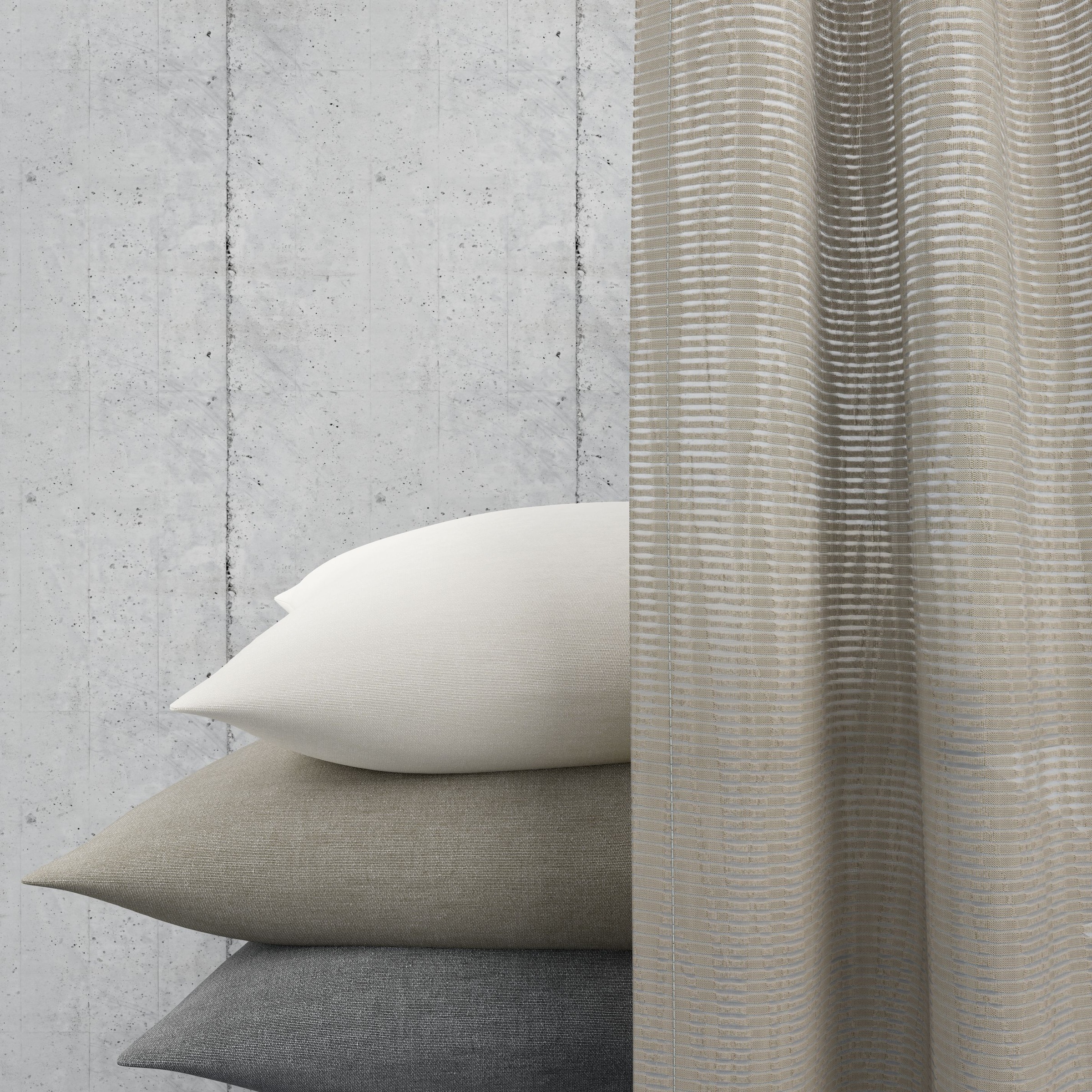 Neutex for you! Vorhang »RAYA« Ösen 1 Stk. tlg. Grafische Linienstruktur