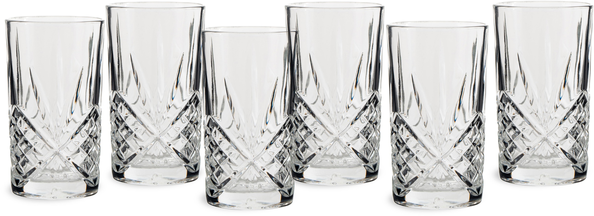 ECHTWERK Longdrinkglas »Highball-Gläser Set, 350ml« mit Schliffoptik und Re günstig online kaufen