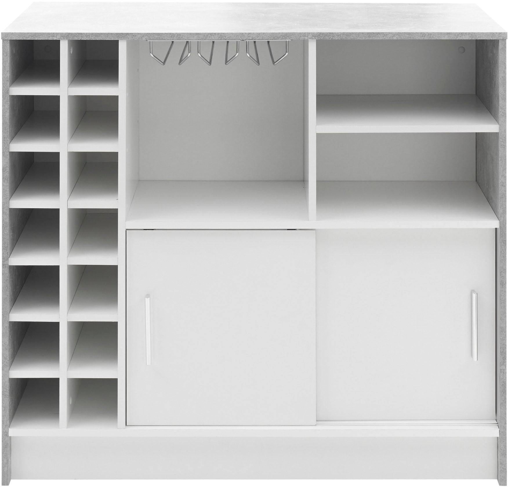 Stolkom Bartisch »Planter«, Beton Dekor, Tisch mit Flaschenregal