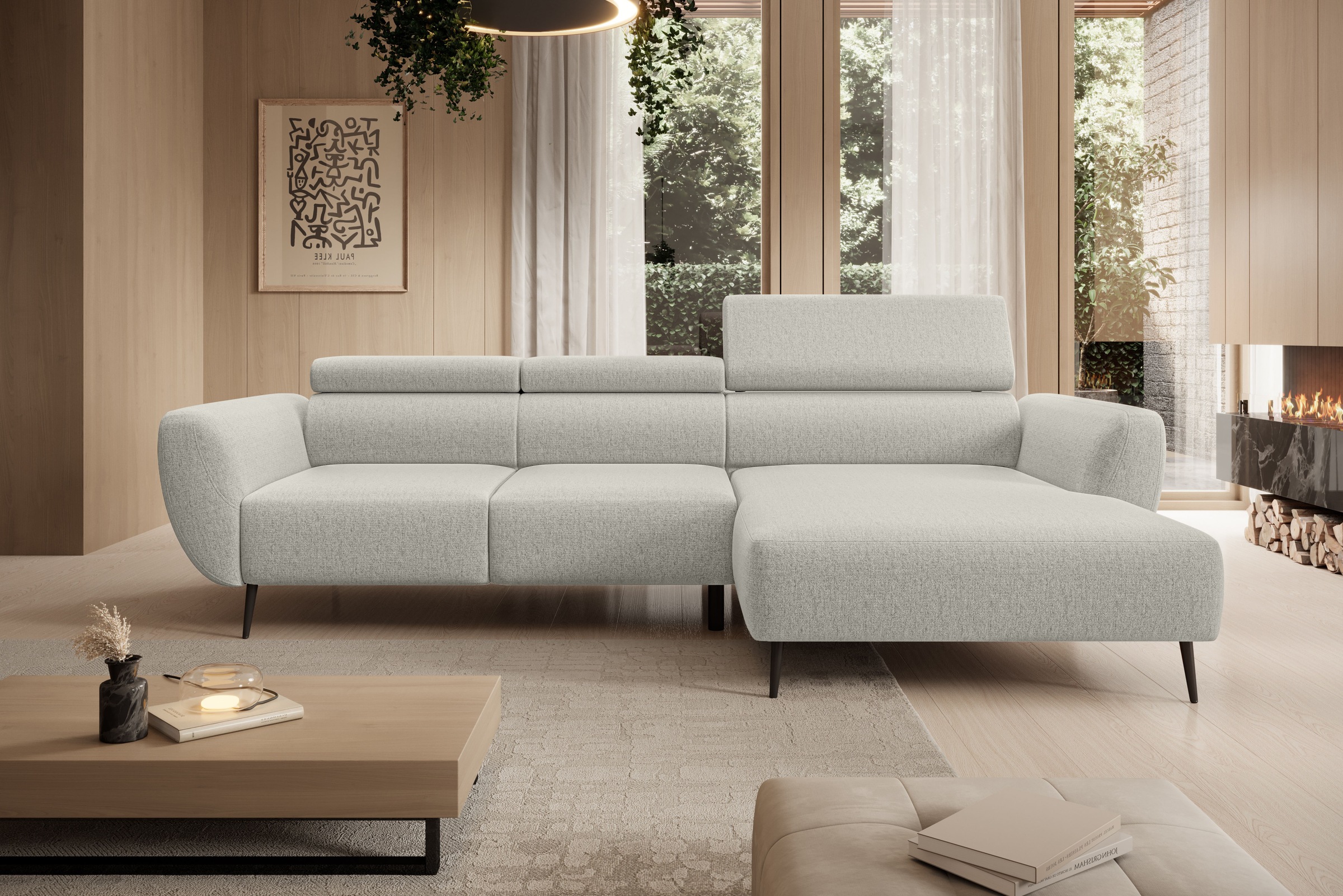WERK2 Ecksofa »Alisson, mit elektrischer Sitztiefenverstellung, L-Form, Bre günstig online kaufen