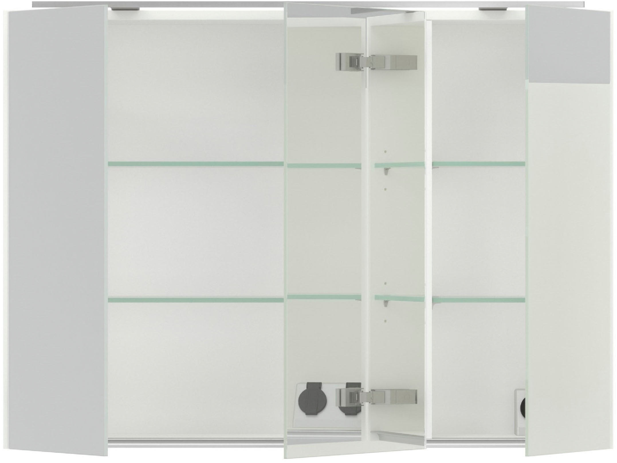 nobilia® Spiegelschrank »Prina«, (inkl. Beleuchtung mit Dimmerfunktion), in Breiten 60, 80, 100 und 120 cm, innenliegende Steckdose