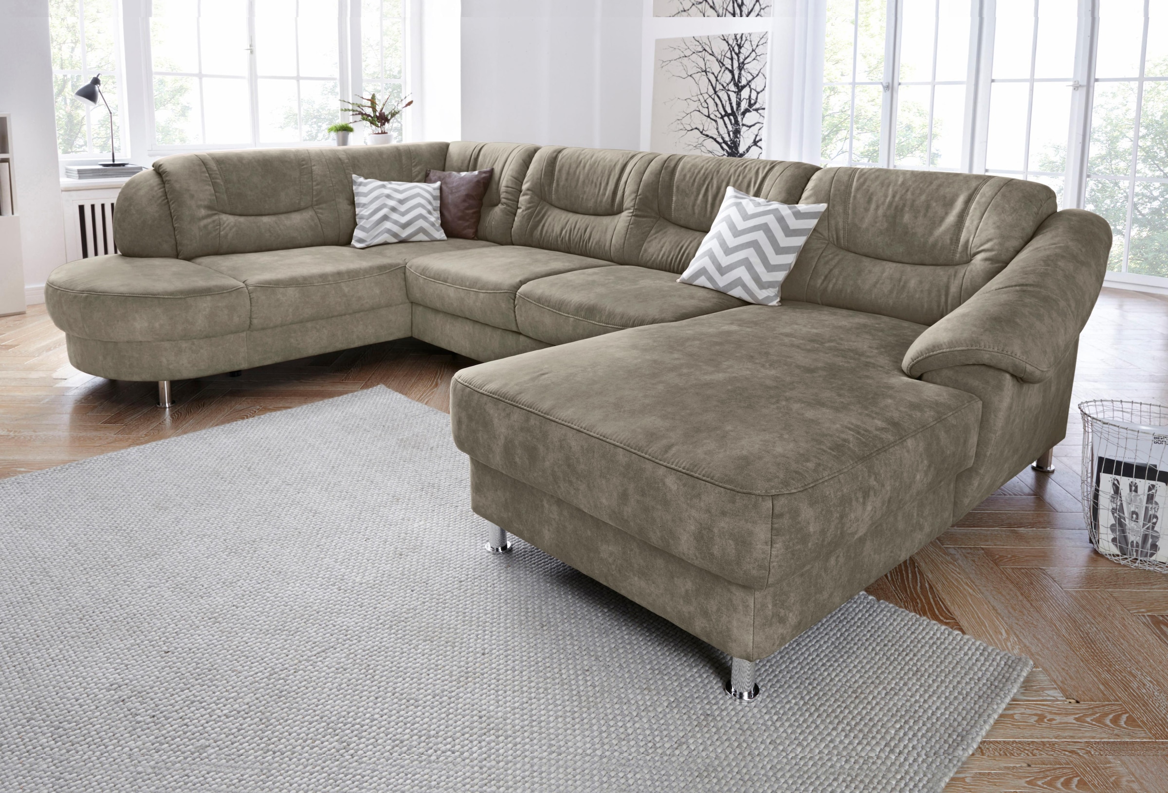 sit&more Wohnlandschaft »Salsa U-Form« mit Federkern, wahlweise mit Bettfun günstig online kaufen