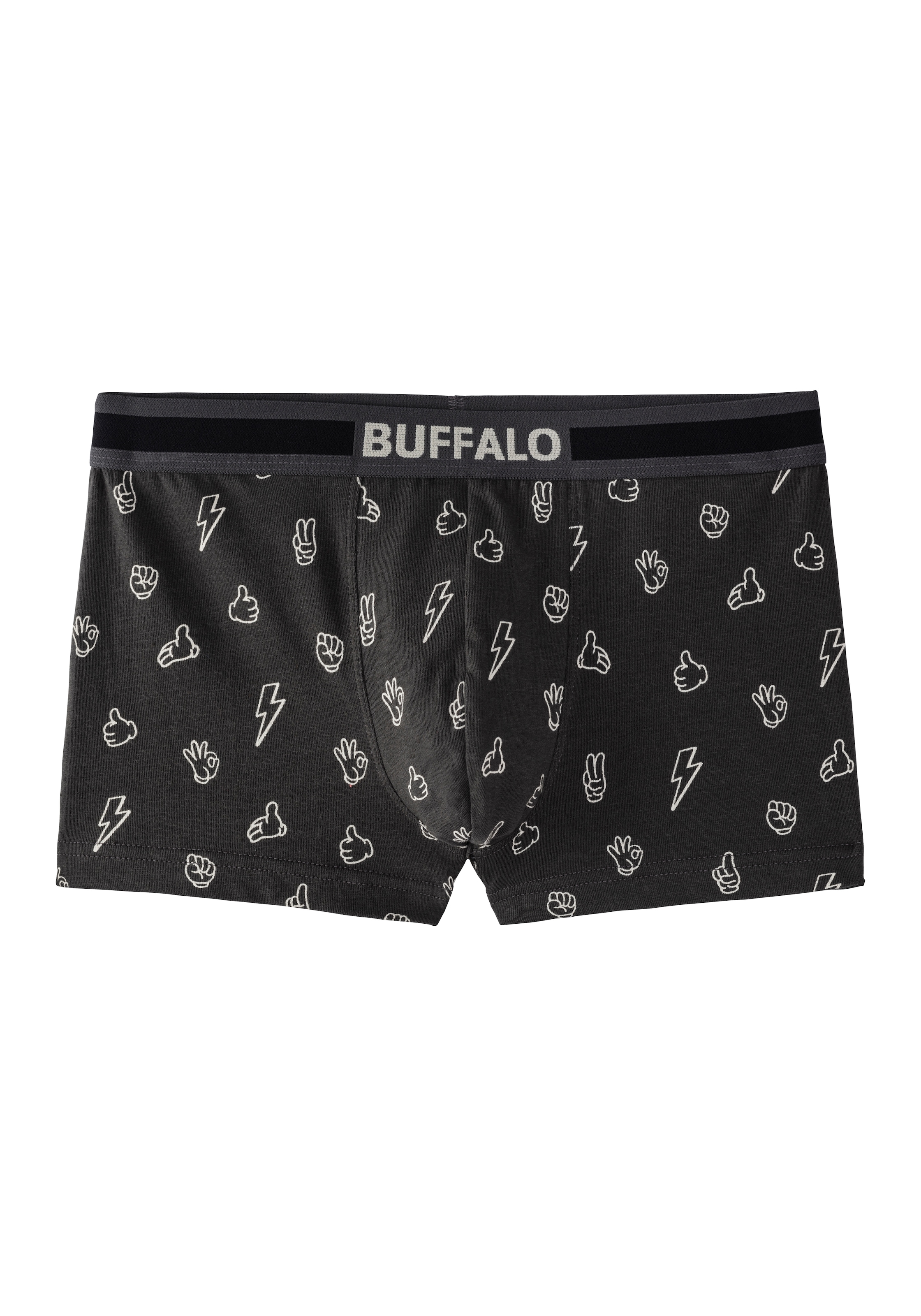 Buffalo Boxer »Boxershorts für Jungen«, (Packung, 3 St.), mit witzigen Icons bedruckt