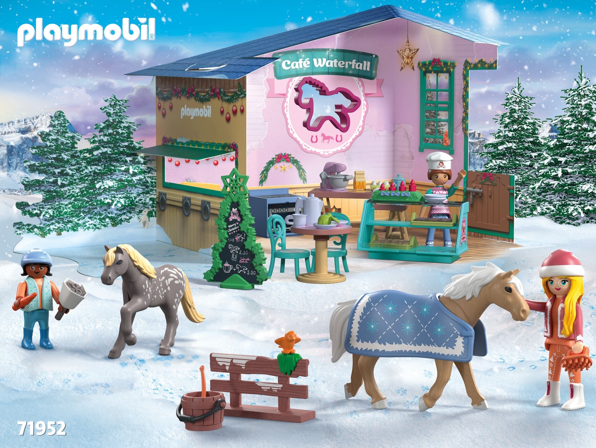 Playmobil® Spielzeug-Adventskalender »Spielbausteine, Weihnachtsbacken Reitercafé (71952), Adventskalender« ab 4 Jahren Made in Europe
