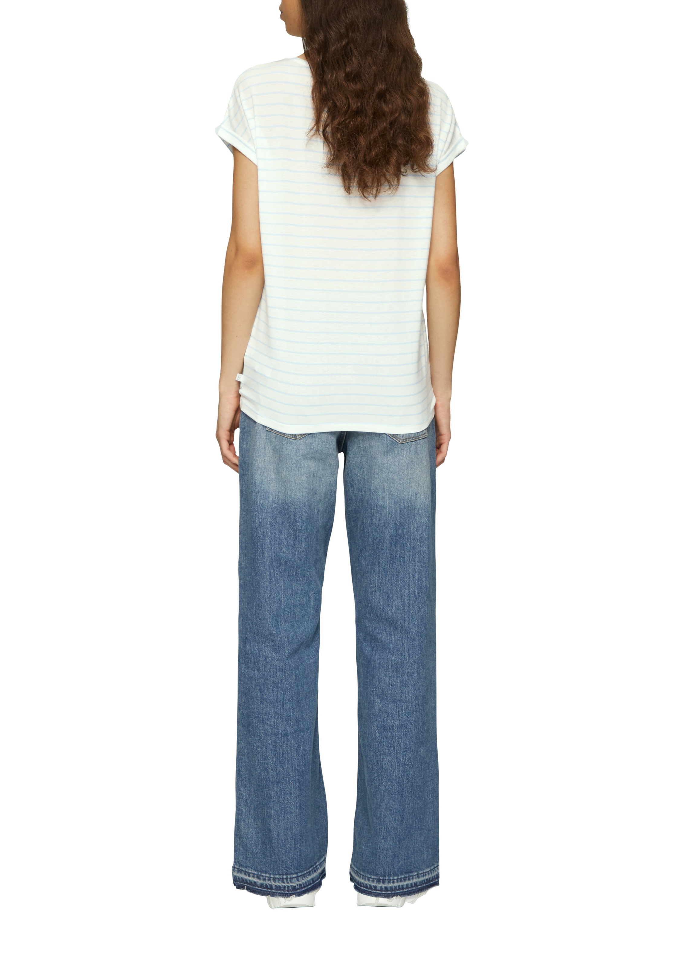 QS Kurzarmshirt mit Ärmelaufschlag