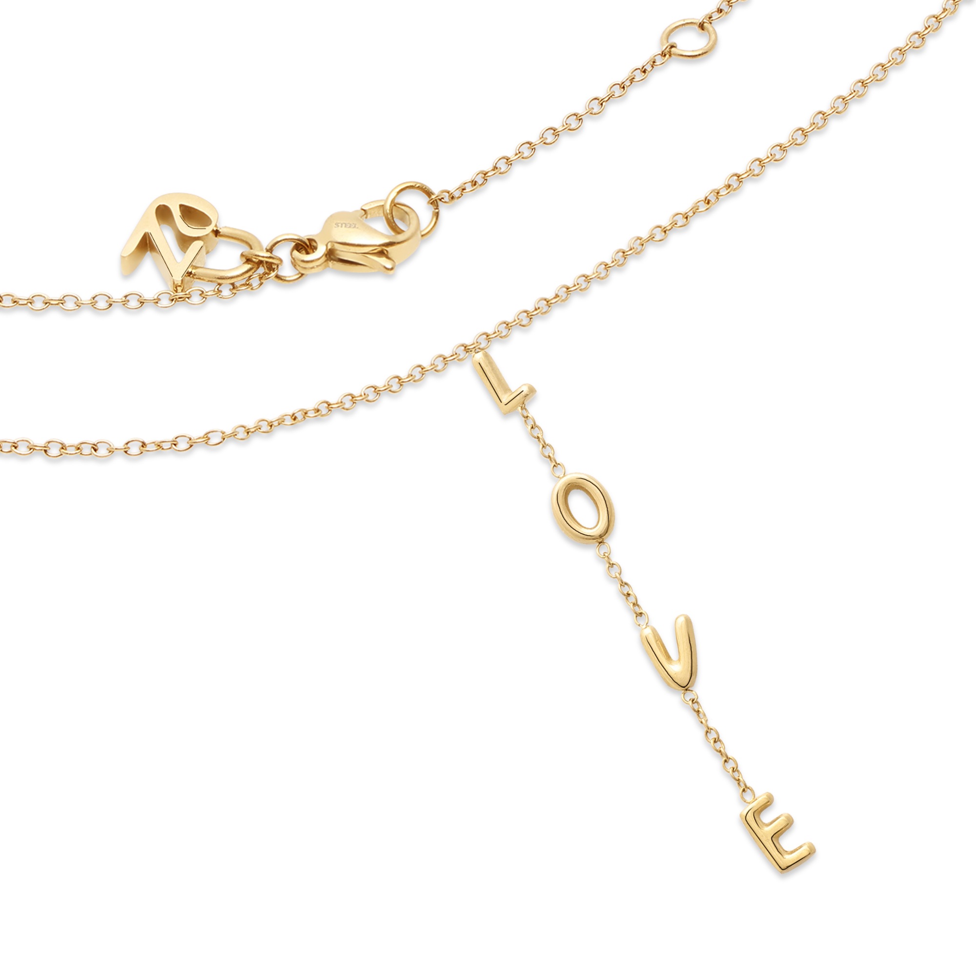 Echtzeit Y-Kette »Schmuck Geschenk Edelstahl Halskette Love Letters«