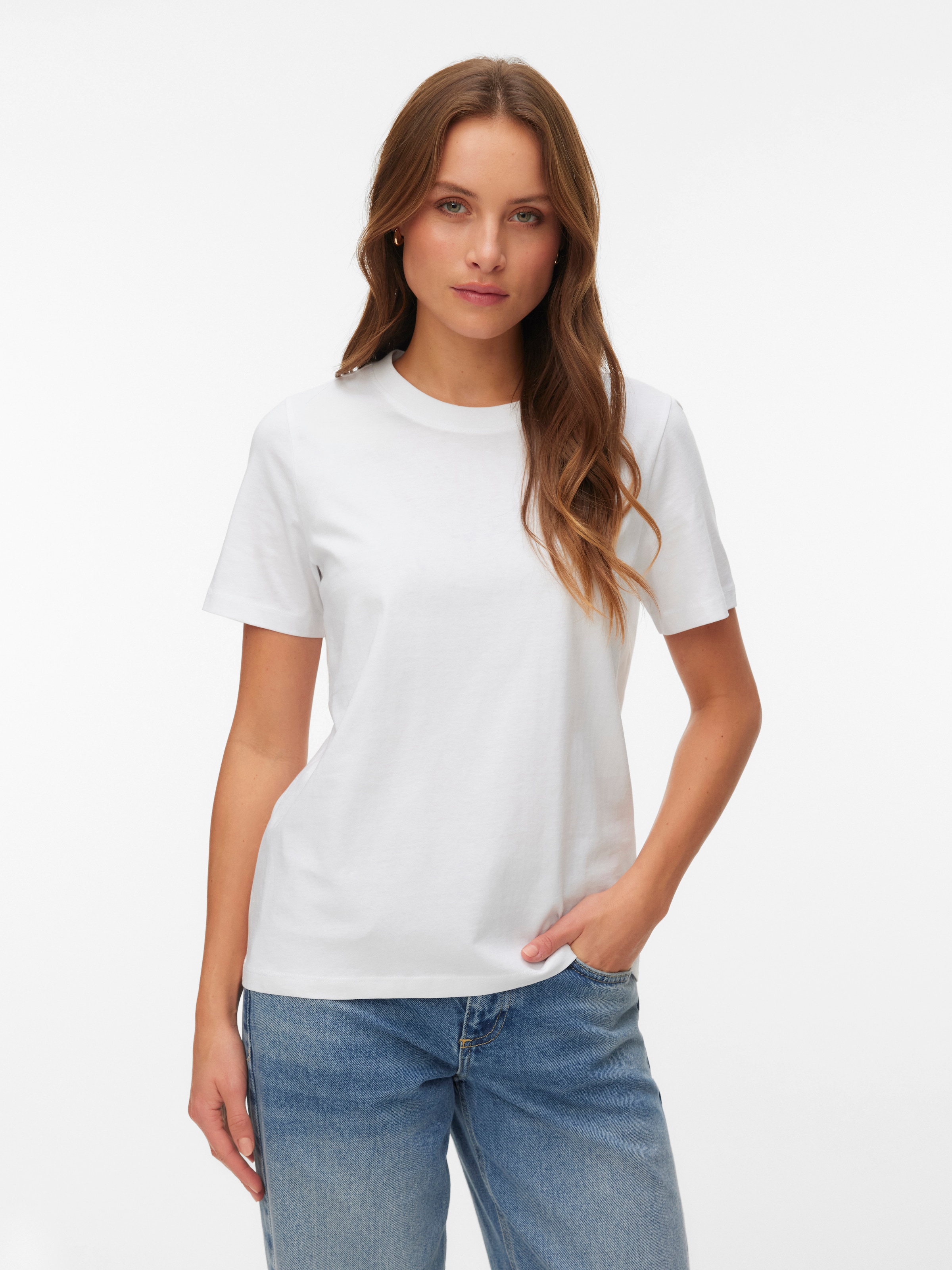 Vero Moda T-Shirt »VMPAULINA SS T-SHIRT 2-PACK JRS« Packung, 2 Baumwolle, regular fit