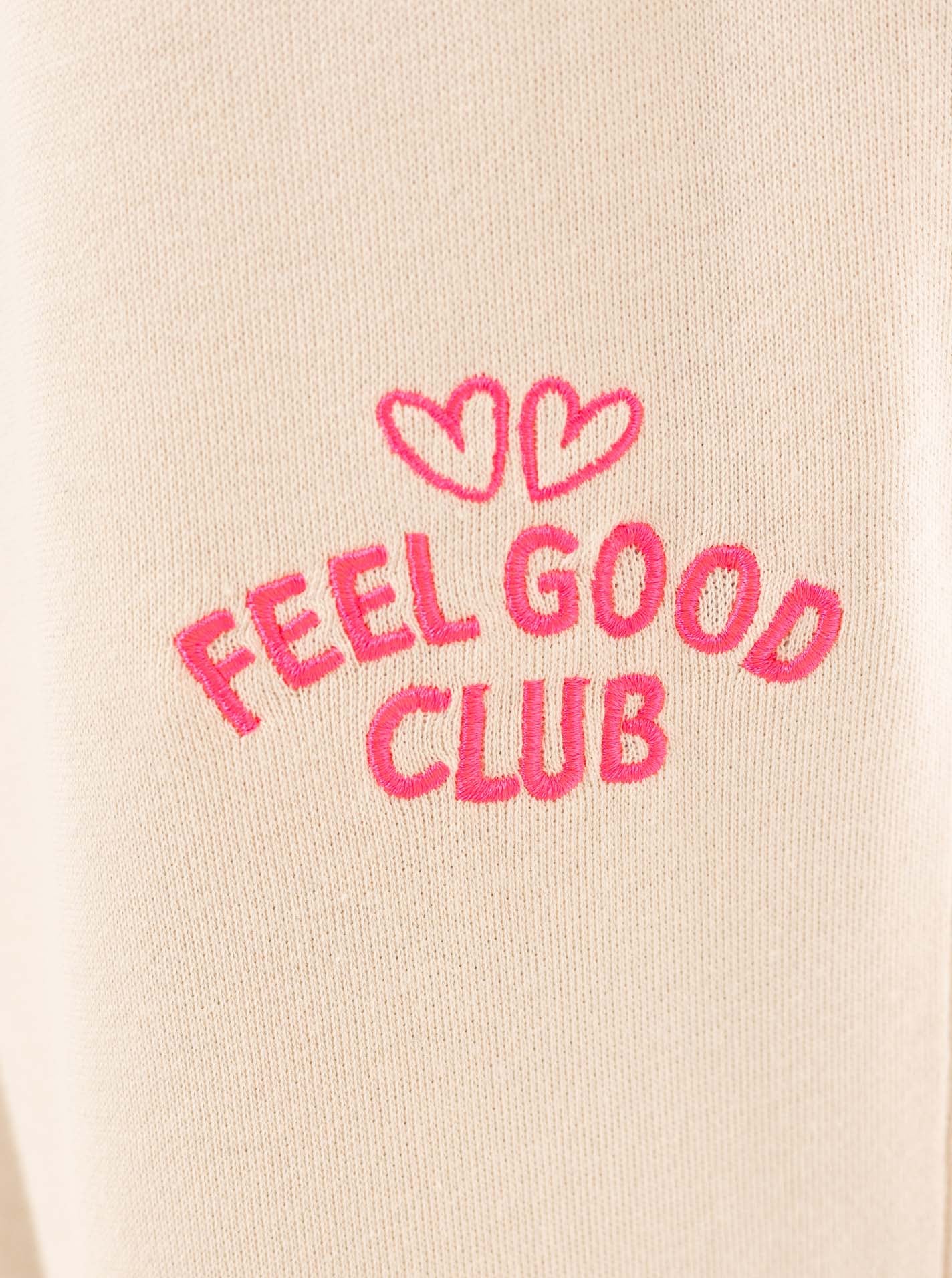 Zwillingsherz Sweathose »"Feel Good Club"«  unifarben, kleine Stickerei